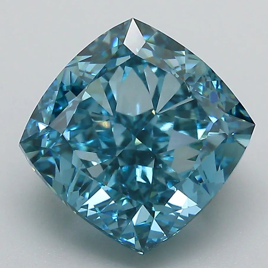 5.62ct Cushion modified Lab Grown Diamond (Colour Fancy Vivid Blue, Clarity VVS2, IGI Certified)