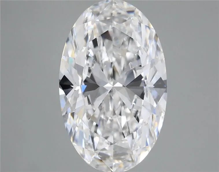 5.00ct Oval Lab Grown Diamond (Colour D, Clarity VS1, IGI Certified) - Jewelry by Cleo
