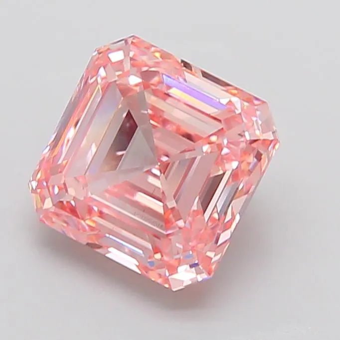 5.02ct Asscher Lab Grown Diamond (Colour Fancy Intense Pink, Clarity VS1, IGI Certified) - Jewelry by Cleo