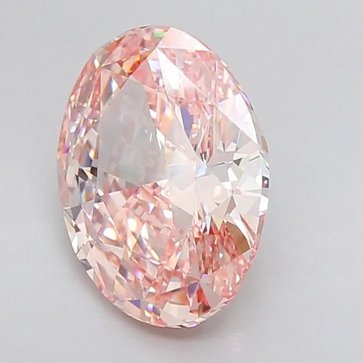 5.30ct Oval Lab Grown Diamond (Colour Fancy Pink, Clarity VVS2, IGI Certified) - Jewelry by Cleo