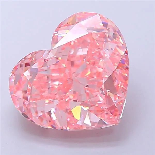 7.09ct Heart Lab Grown Diamond (Colour Fancy Vivid Pink, Clarity VVS2, IGI Certified) - Jewelry by Cleo