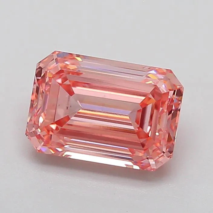 3.42ct Emerald Lab Grown Diamond (Colour Fancy Intense Pink, Clarity VS1, IGI Certified)