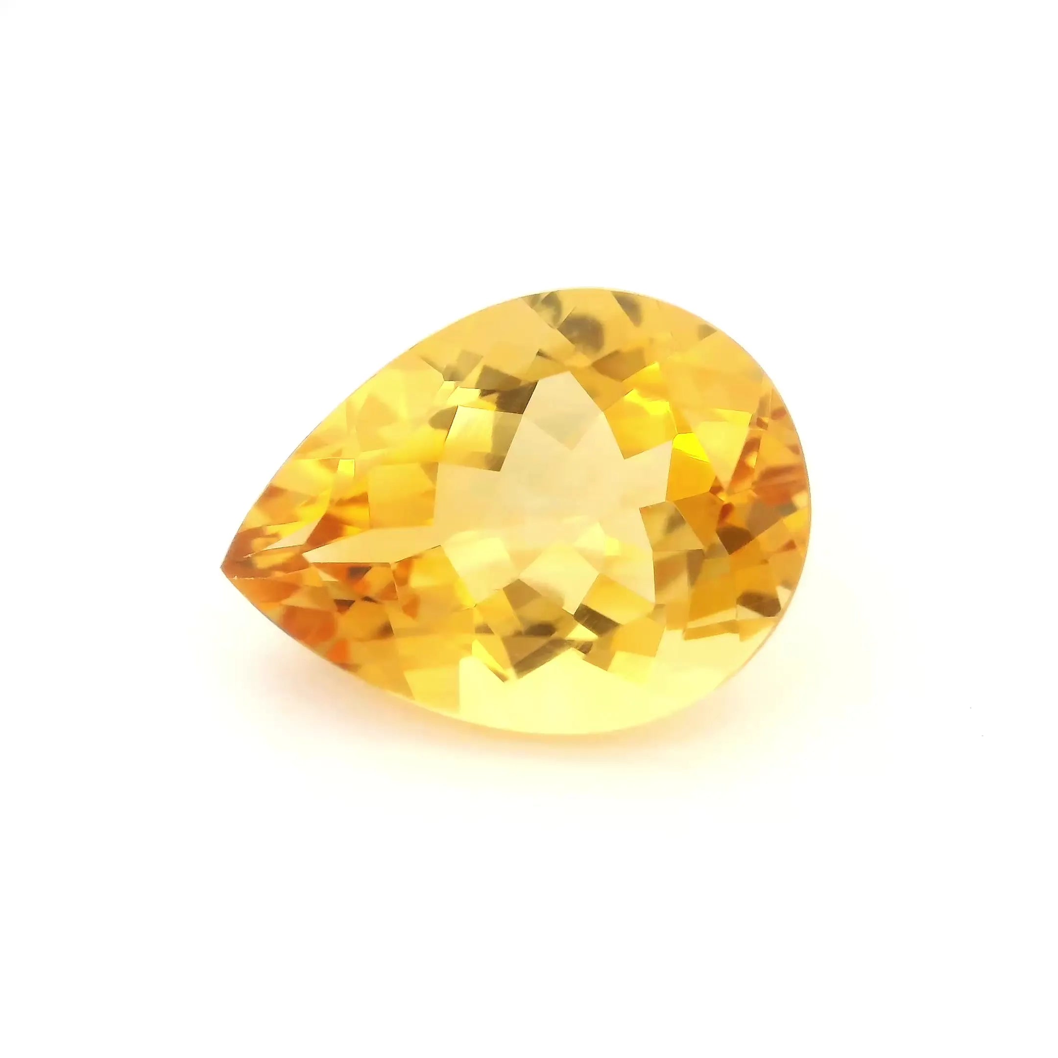 8.49ct Pear Natural Citrine (Colour Yellow, Clarity Eye Clean, Cut Faceted)