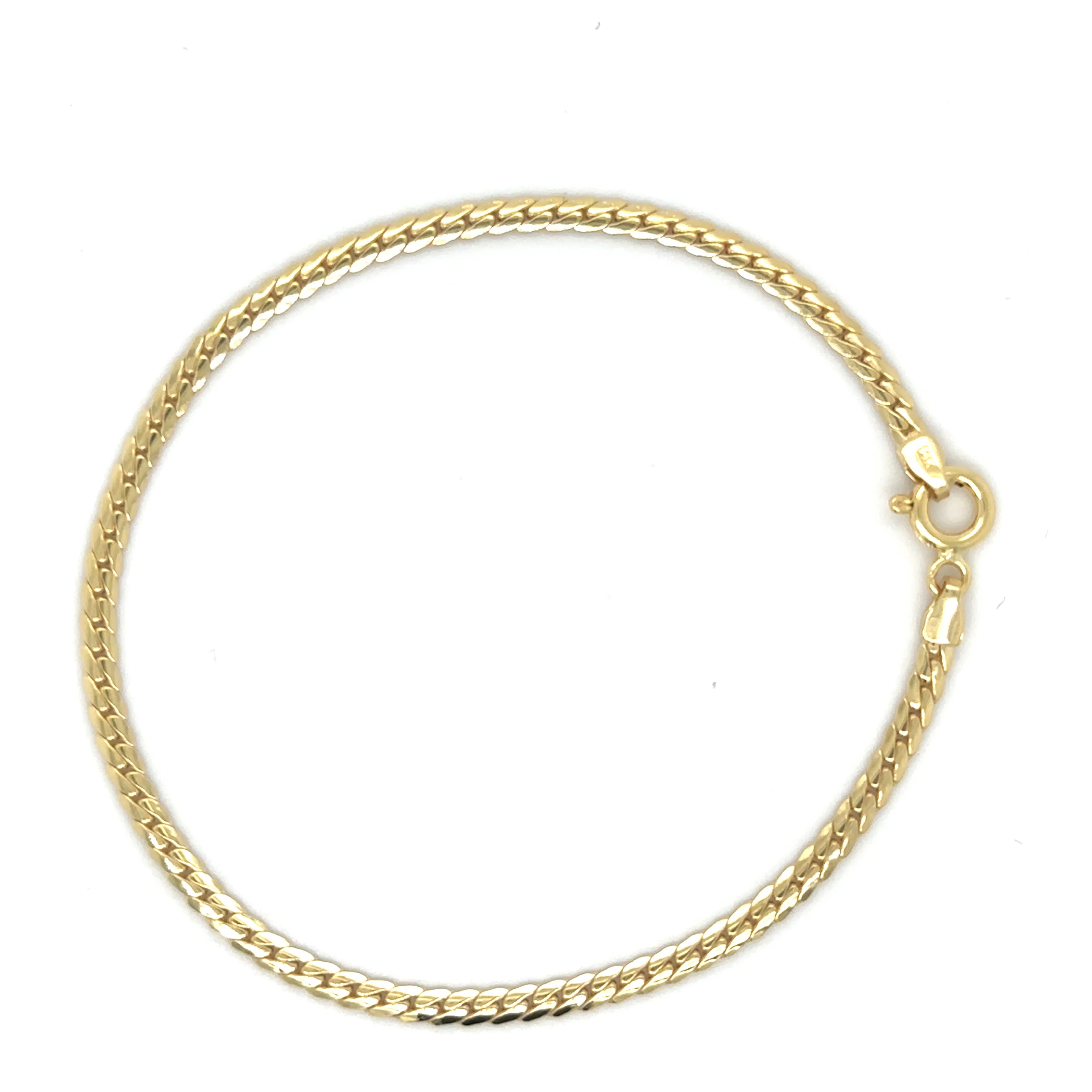14k Gold Cuban Link Bracelet — 7"
