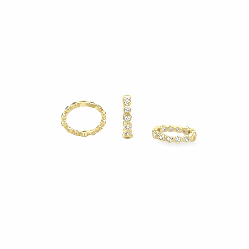 14k Gold Bezel-Set Diamond Oval Eternity Rondelle