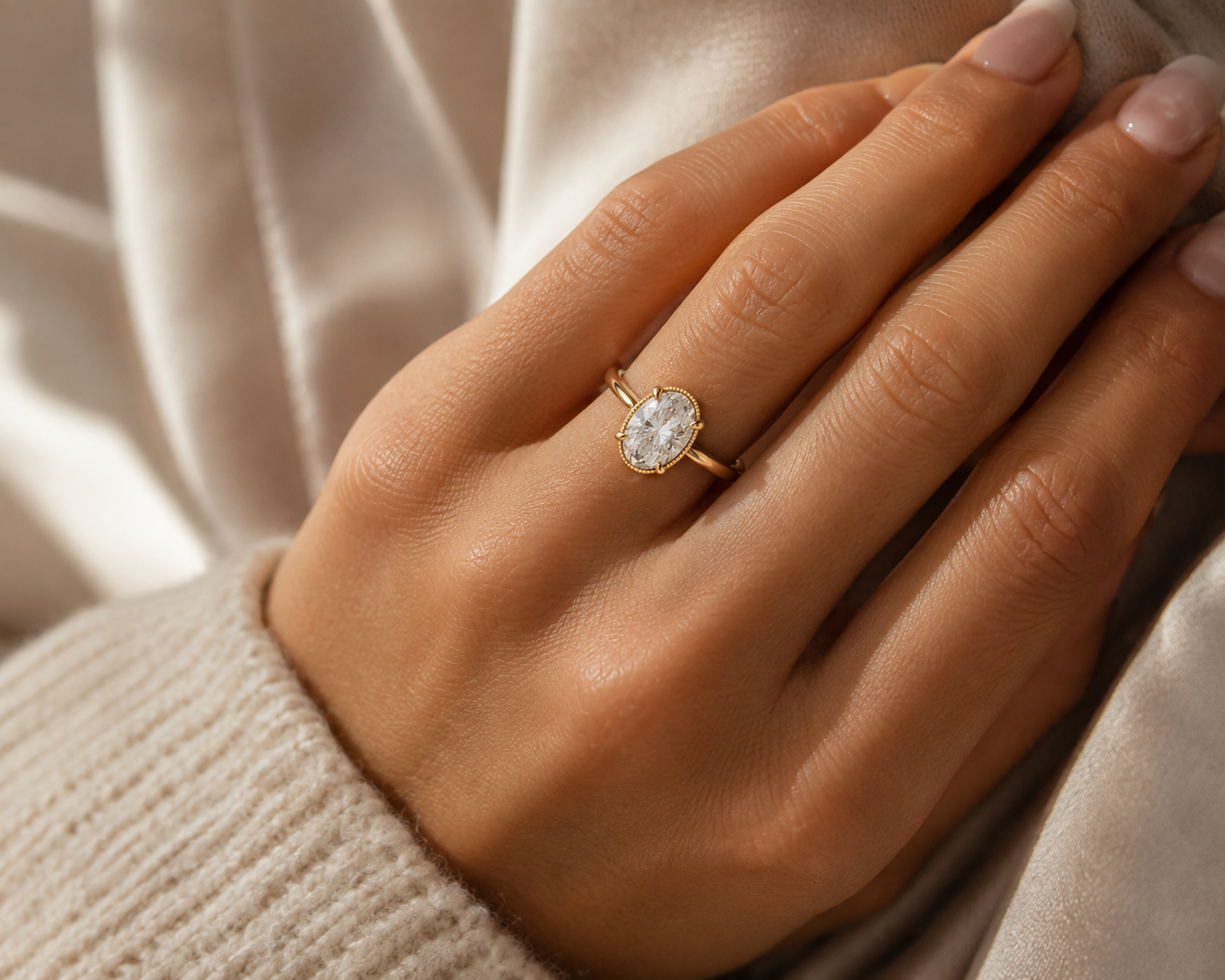 The Iris — Oval Lab-Grown Diamond Solitaire