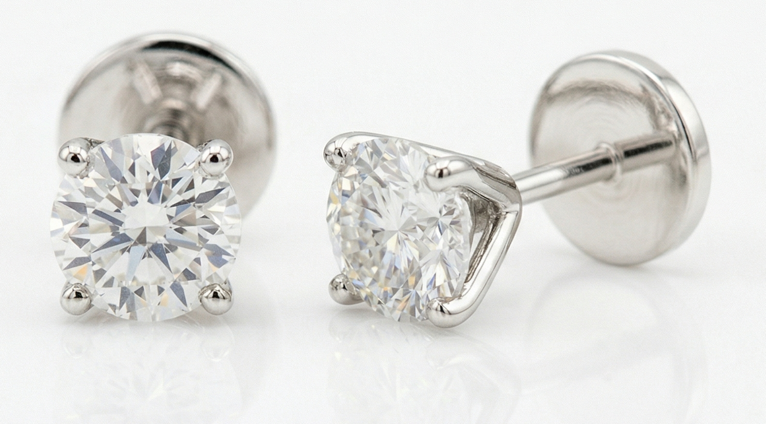 Flatback Martini Diamond Studs