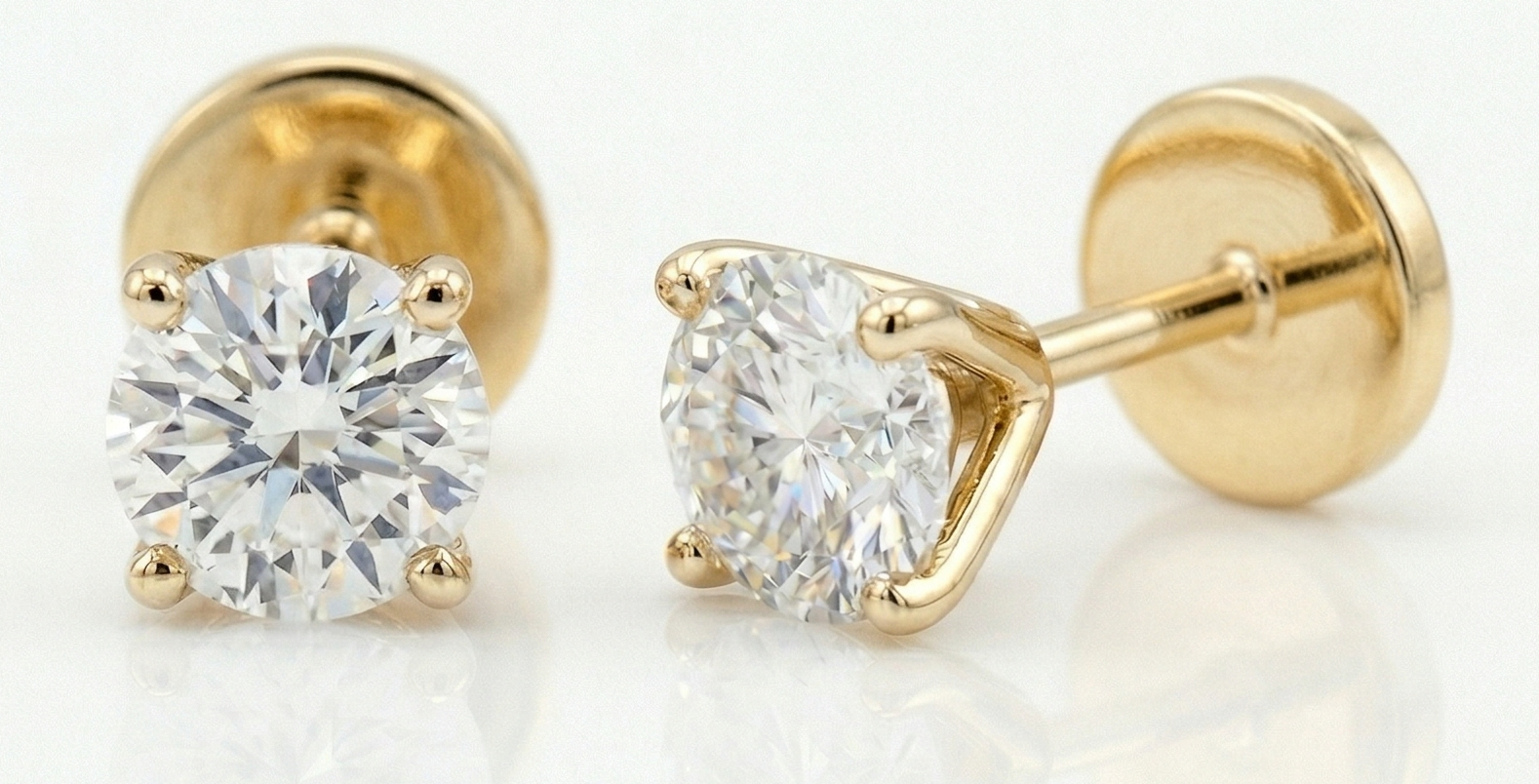Flatback Martini Diamond Studs