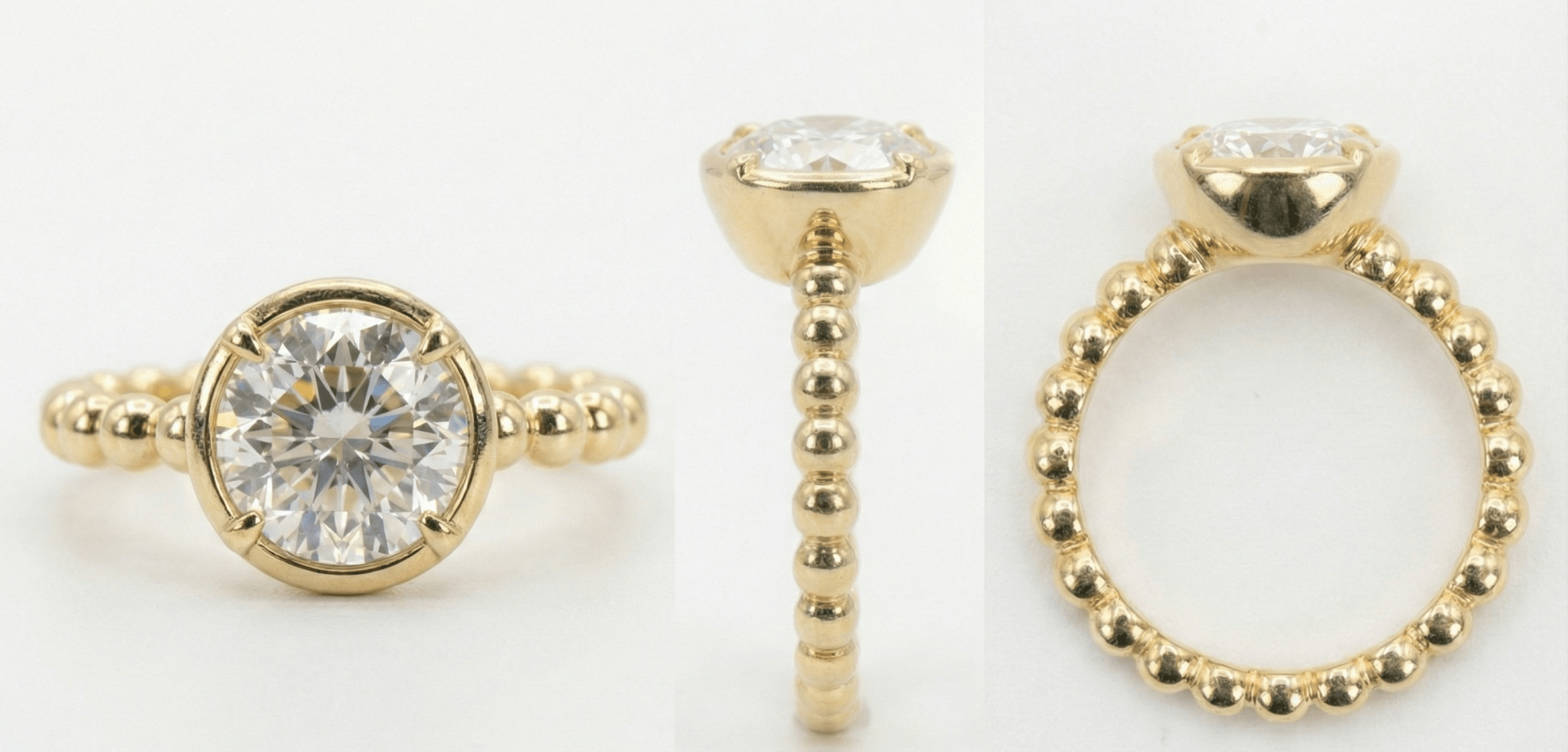 Bezel Bubble Engagement Ring - Jewelry by Cleo