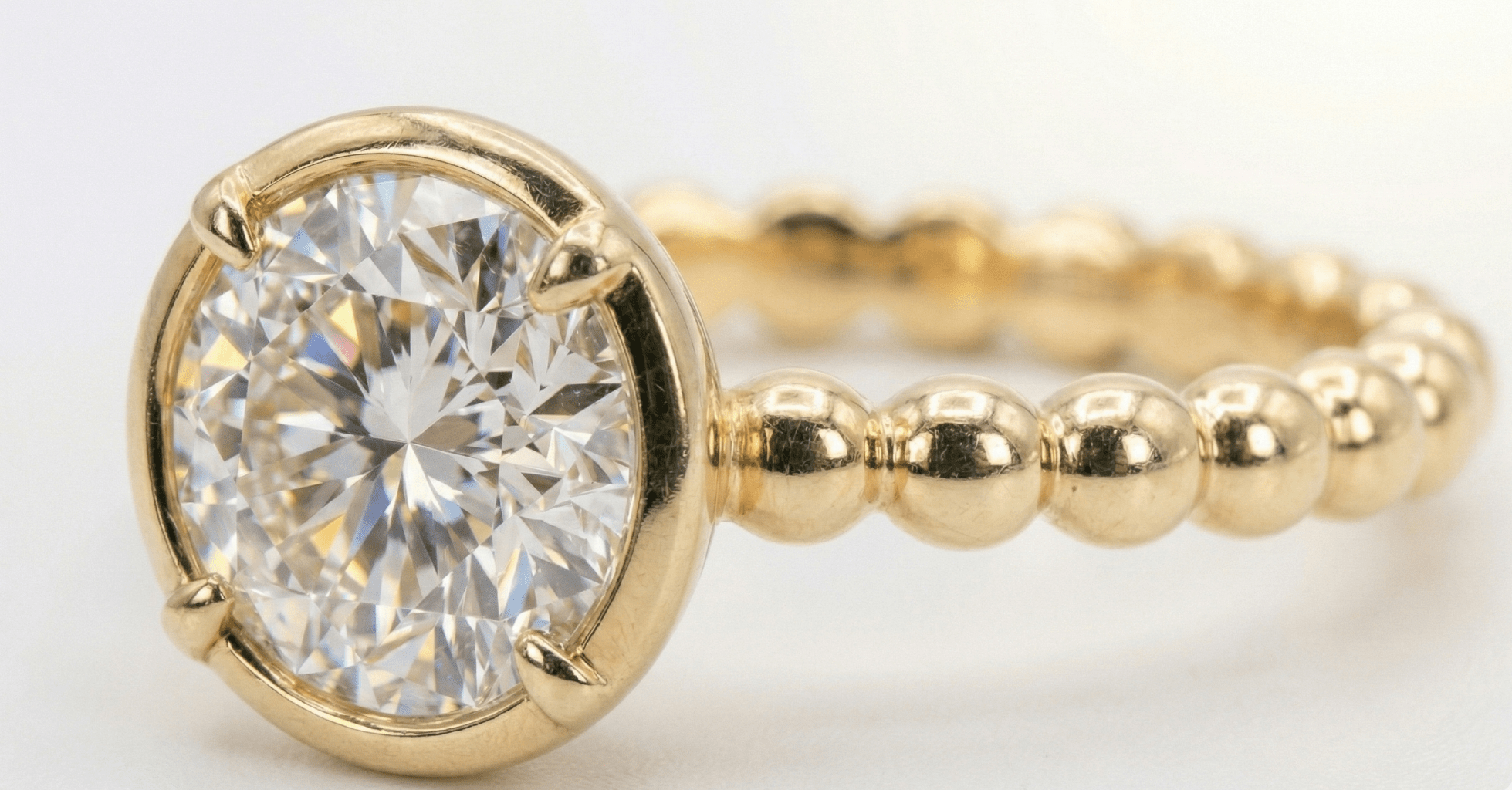 Bezel Bubble Engagement Ring - Jewelry by Cleo