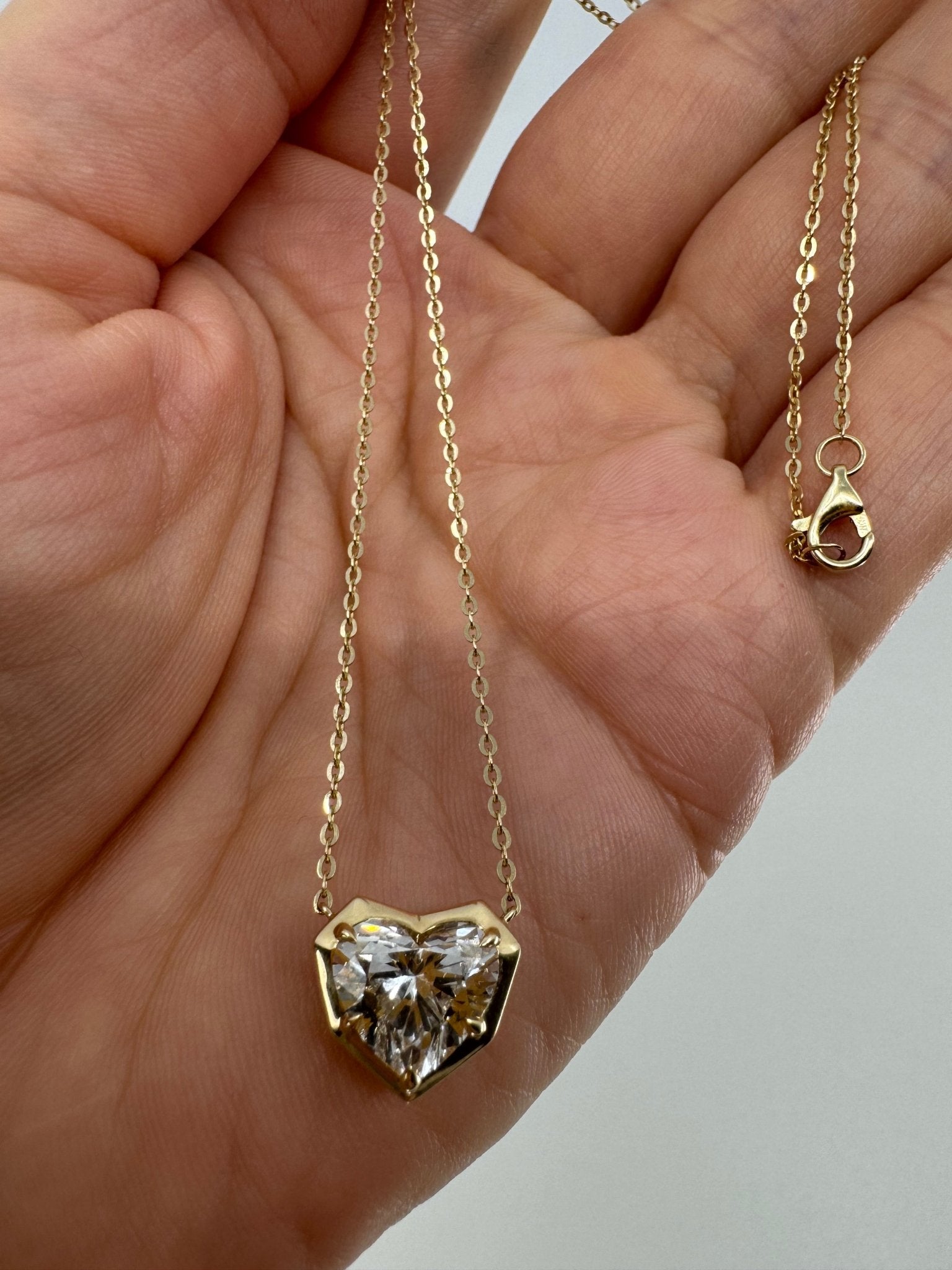 Diamond heart pendant and necklace - Jewelry by Cleo