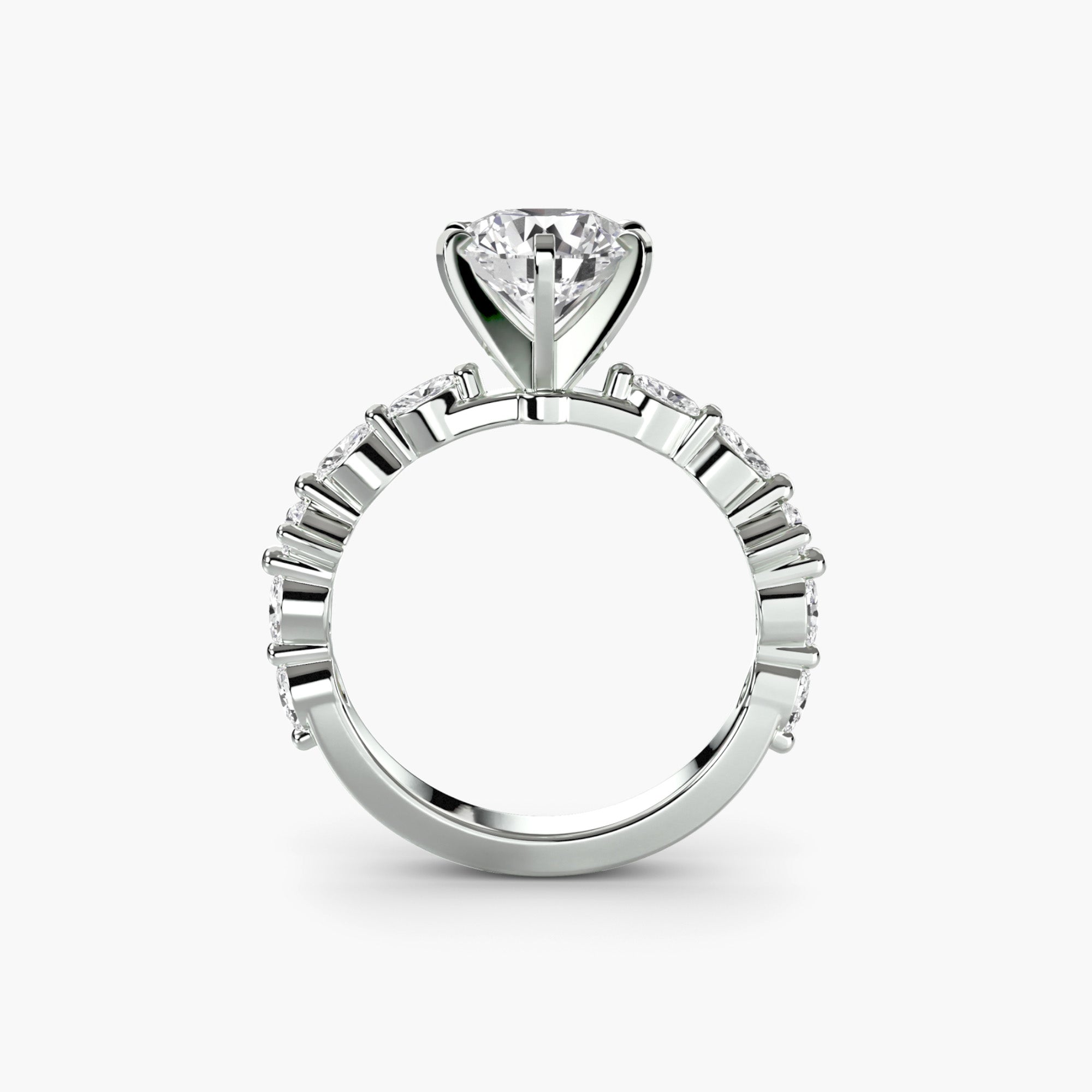 Solitaire with Eternity Pavé - Jewelry by Cleo