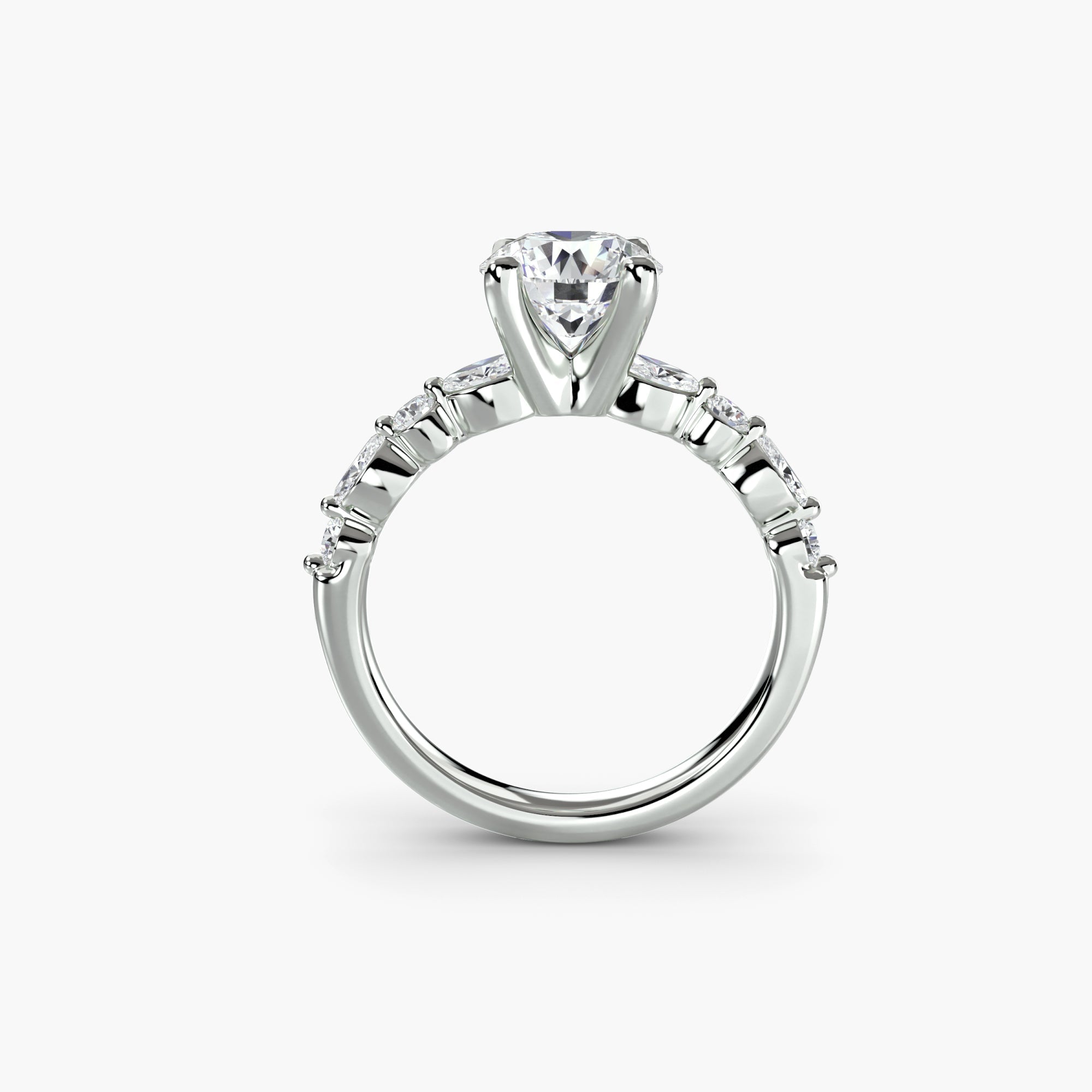 Solitaire with Eternity Pavé 2 - Jewelry by Cleo