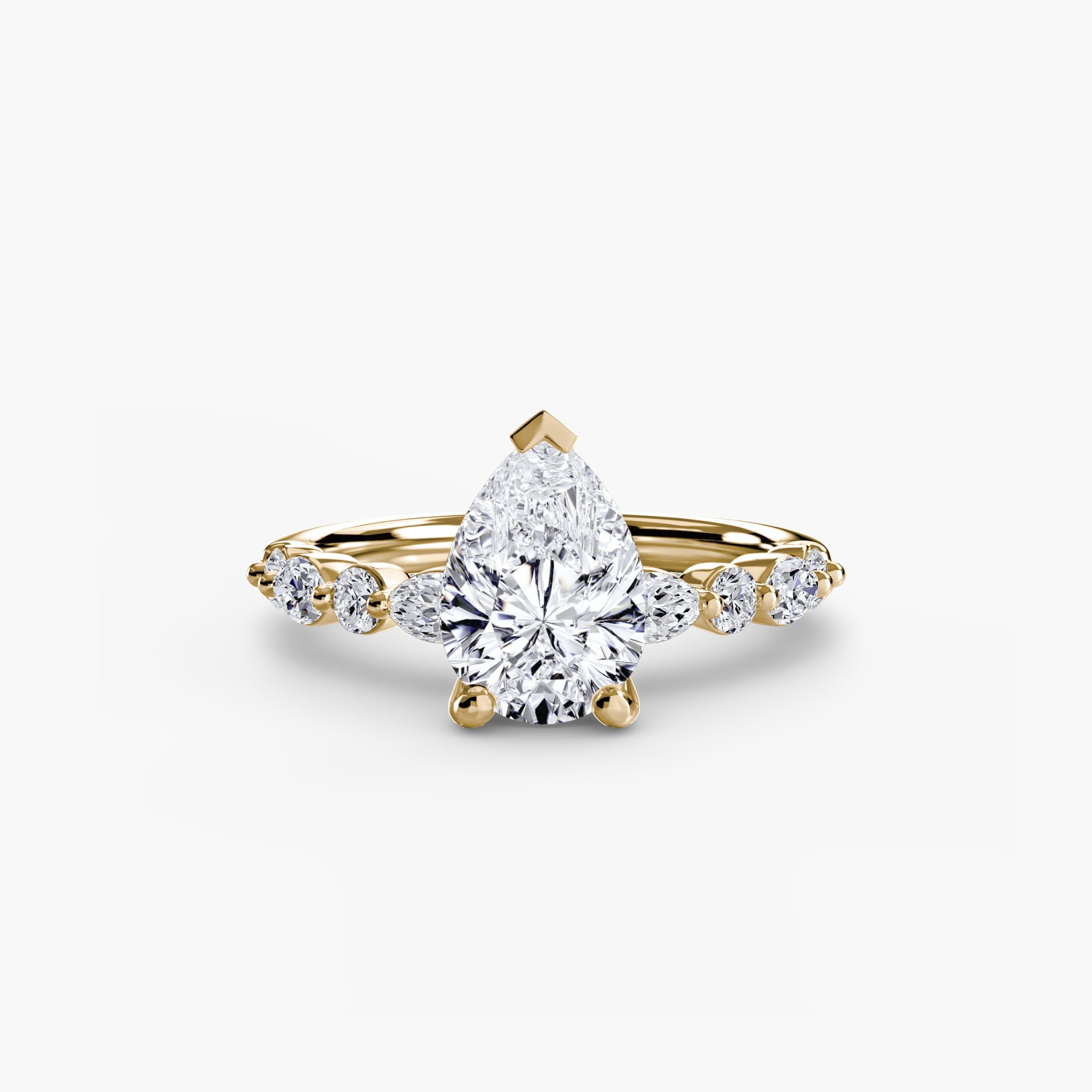 Solitaire with Eternity Pavé 2 - Jewelry by Cleo