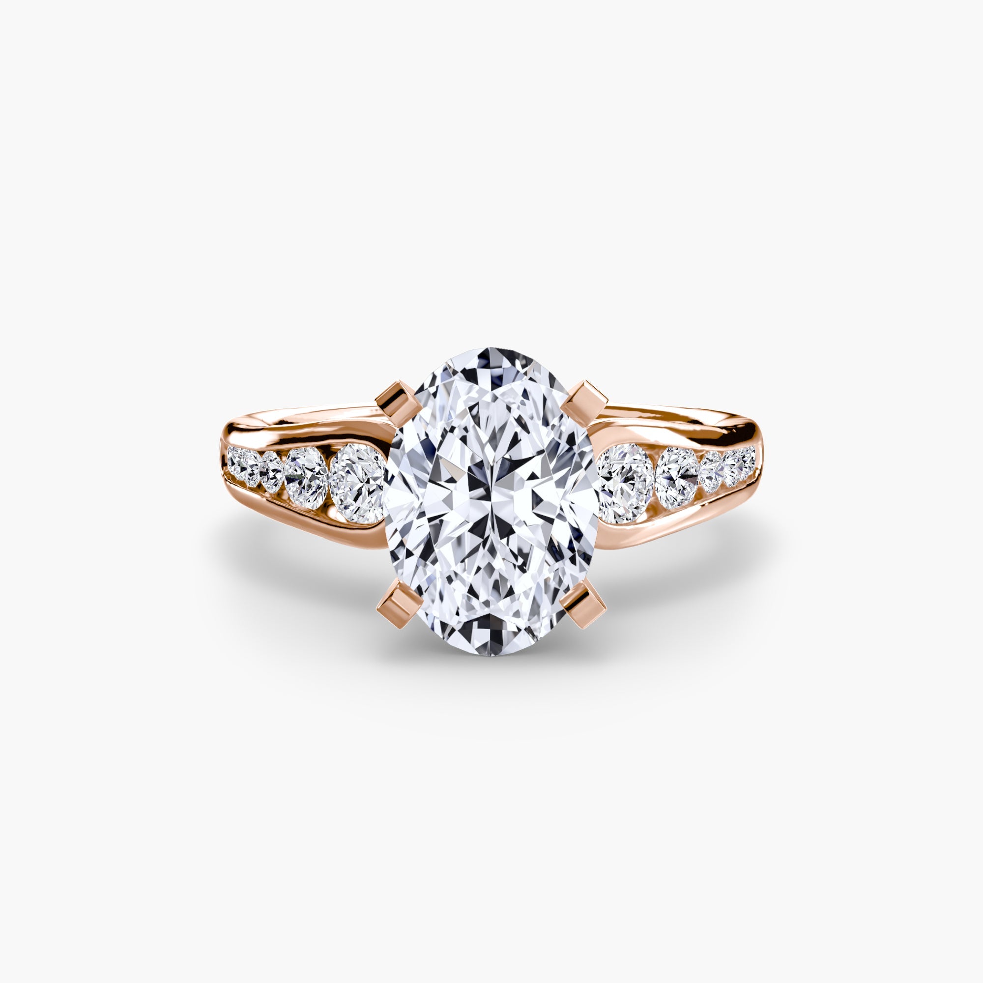 Solitaire with Pavé 2 - Jewelry by Cleo