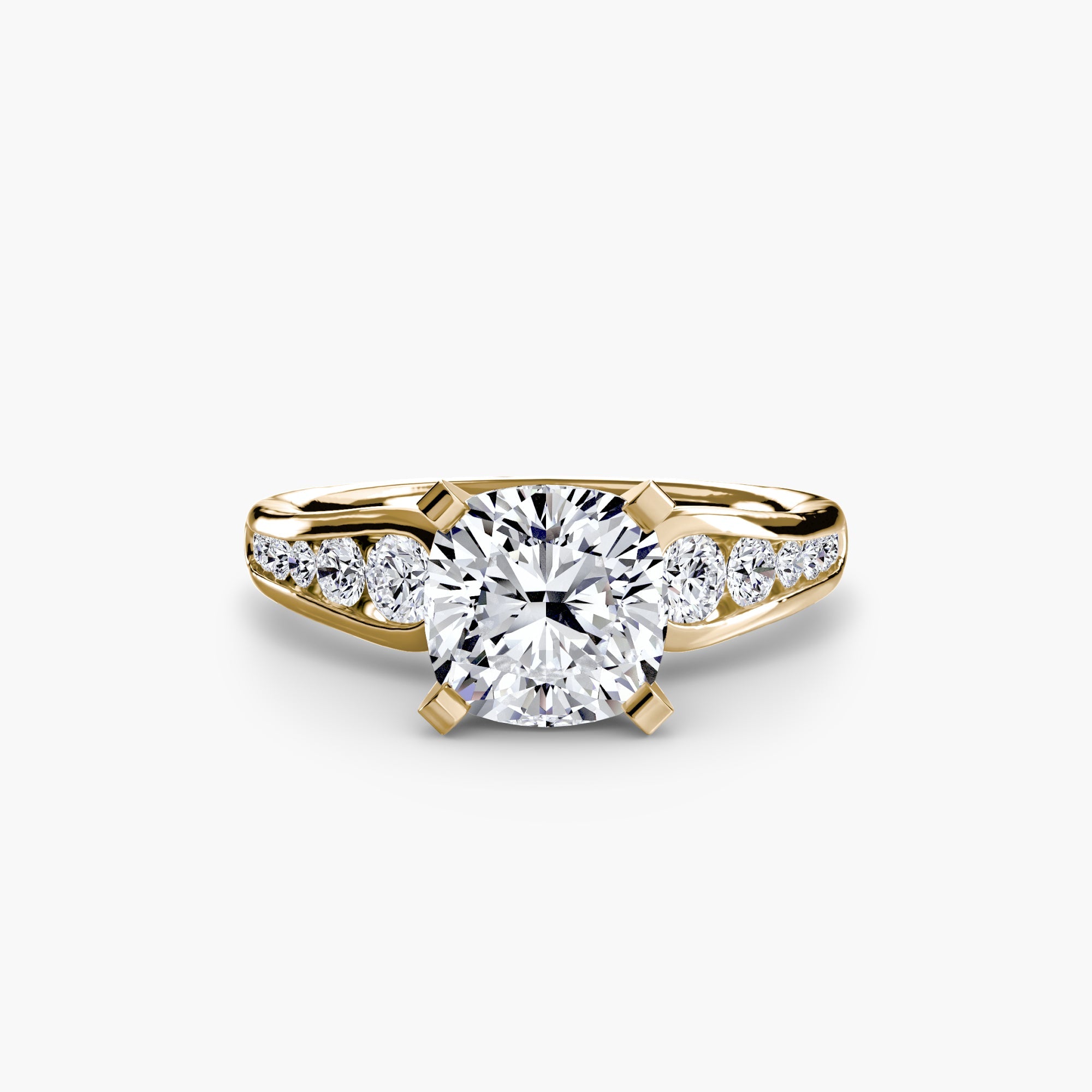 Solitaire with Pavé 2 - Jewelry by Cleo