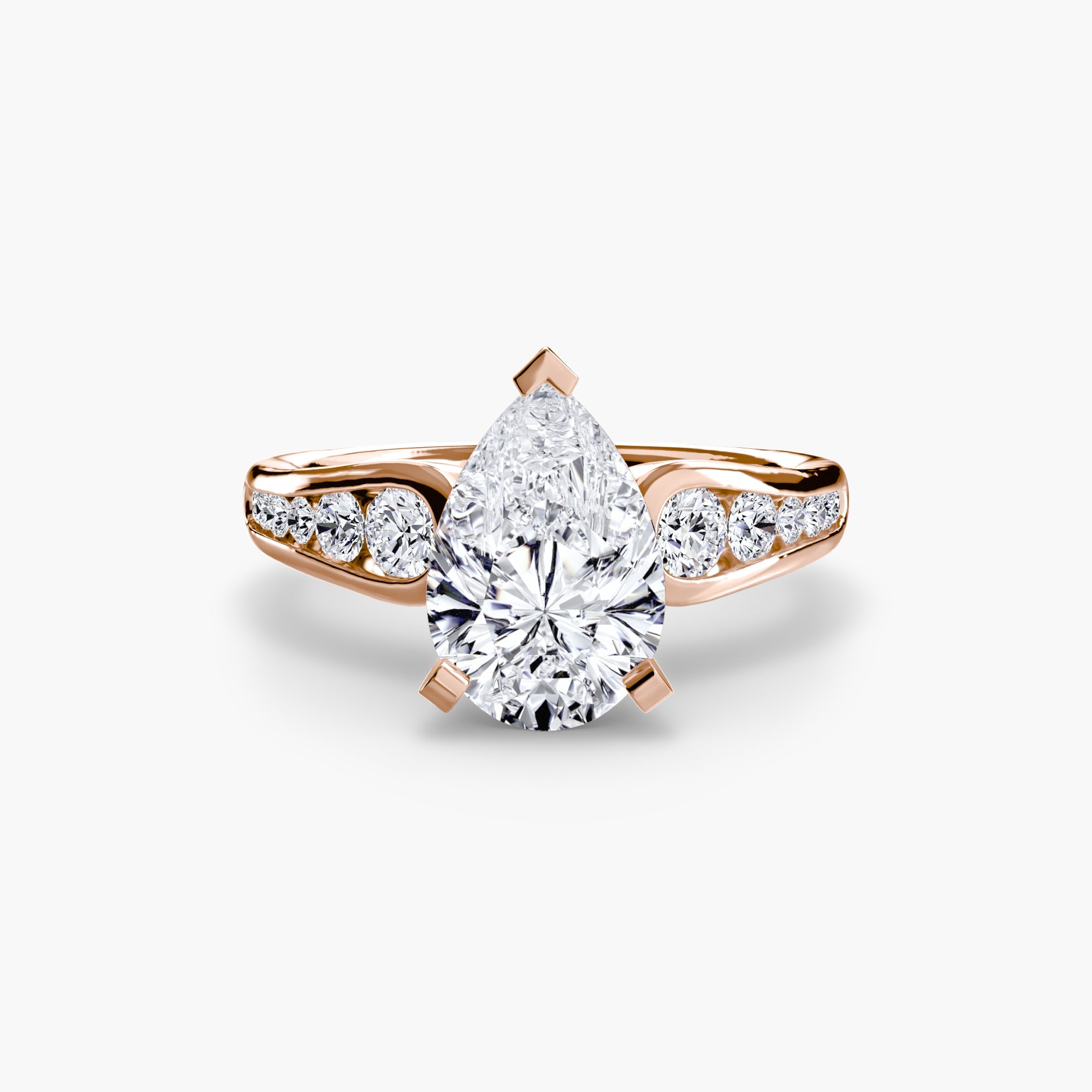 Solitaire with Pavé 2 - Jewelry by Cleo