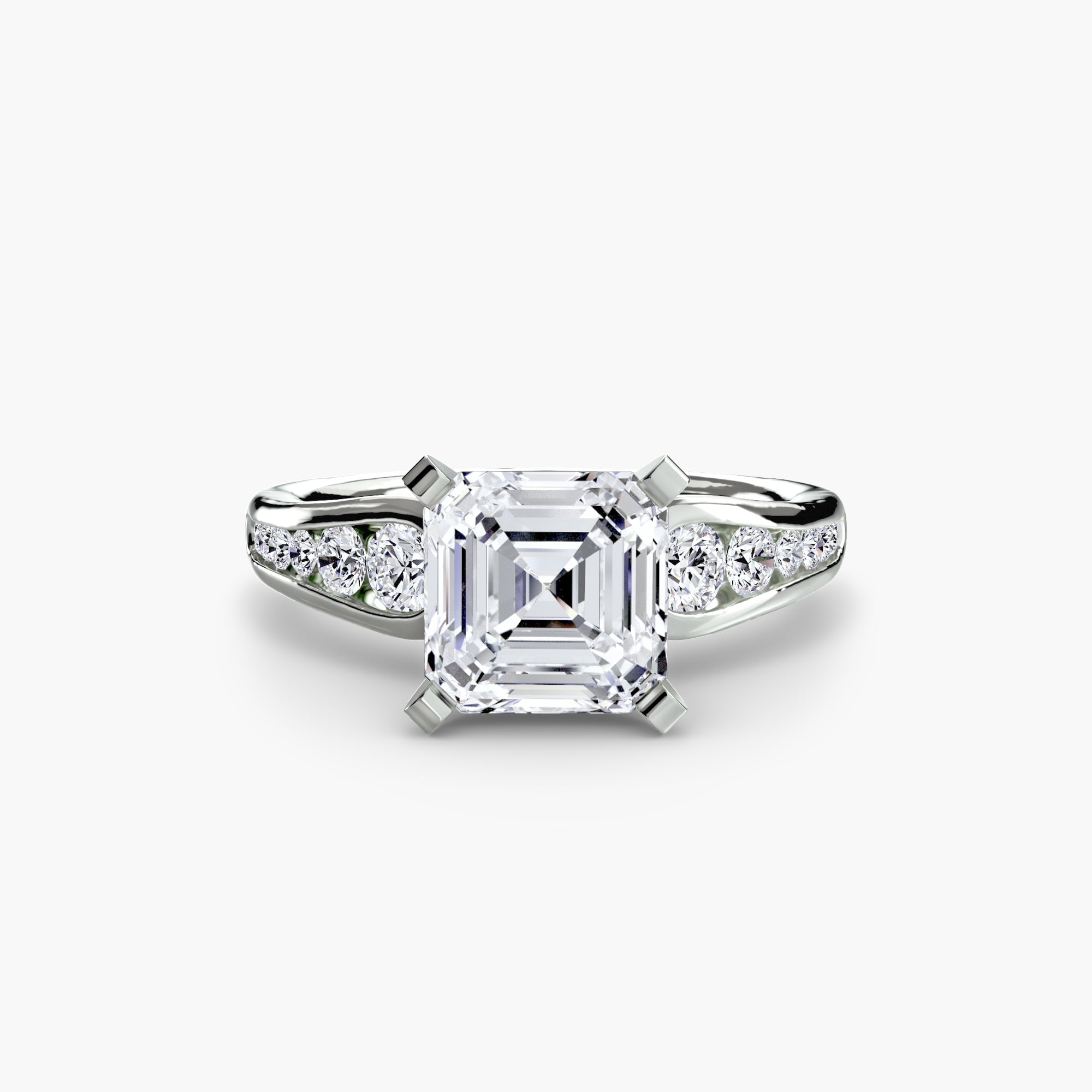 Solitaire with Pavé 2 - Jewelry by Cleo