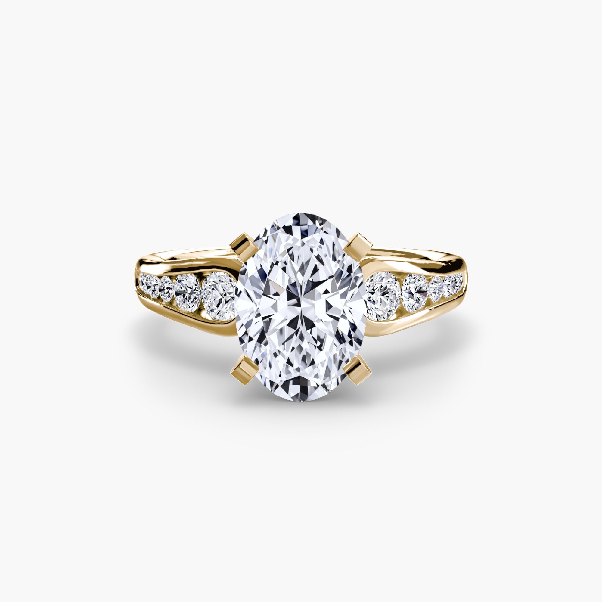 Solitaire with Pavé 2 - Jewelry by Cleo