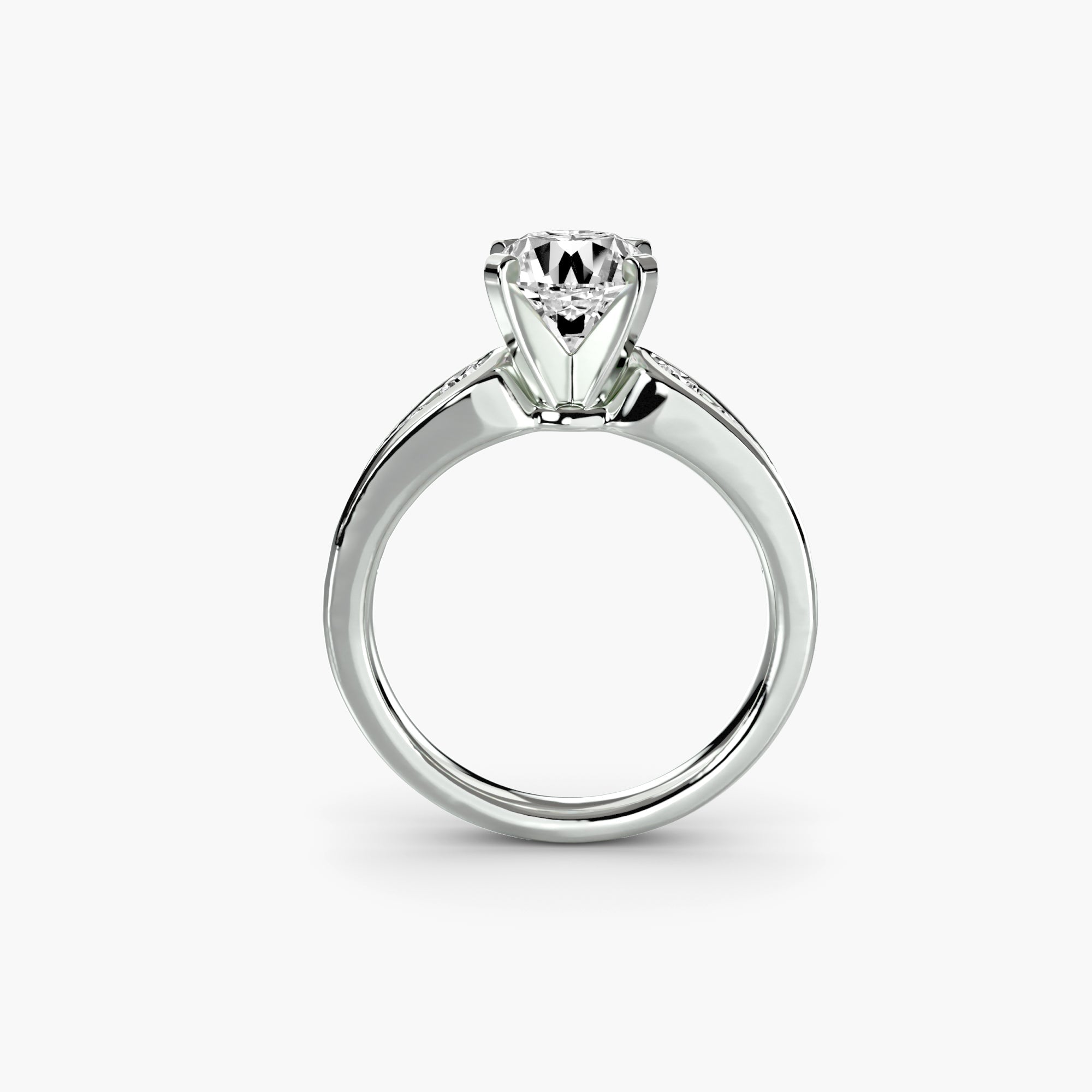 Solitaire with Pavé 2 - Jewelry by Cleo