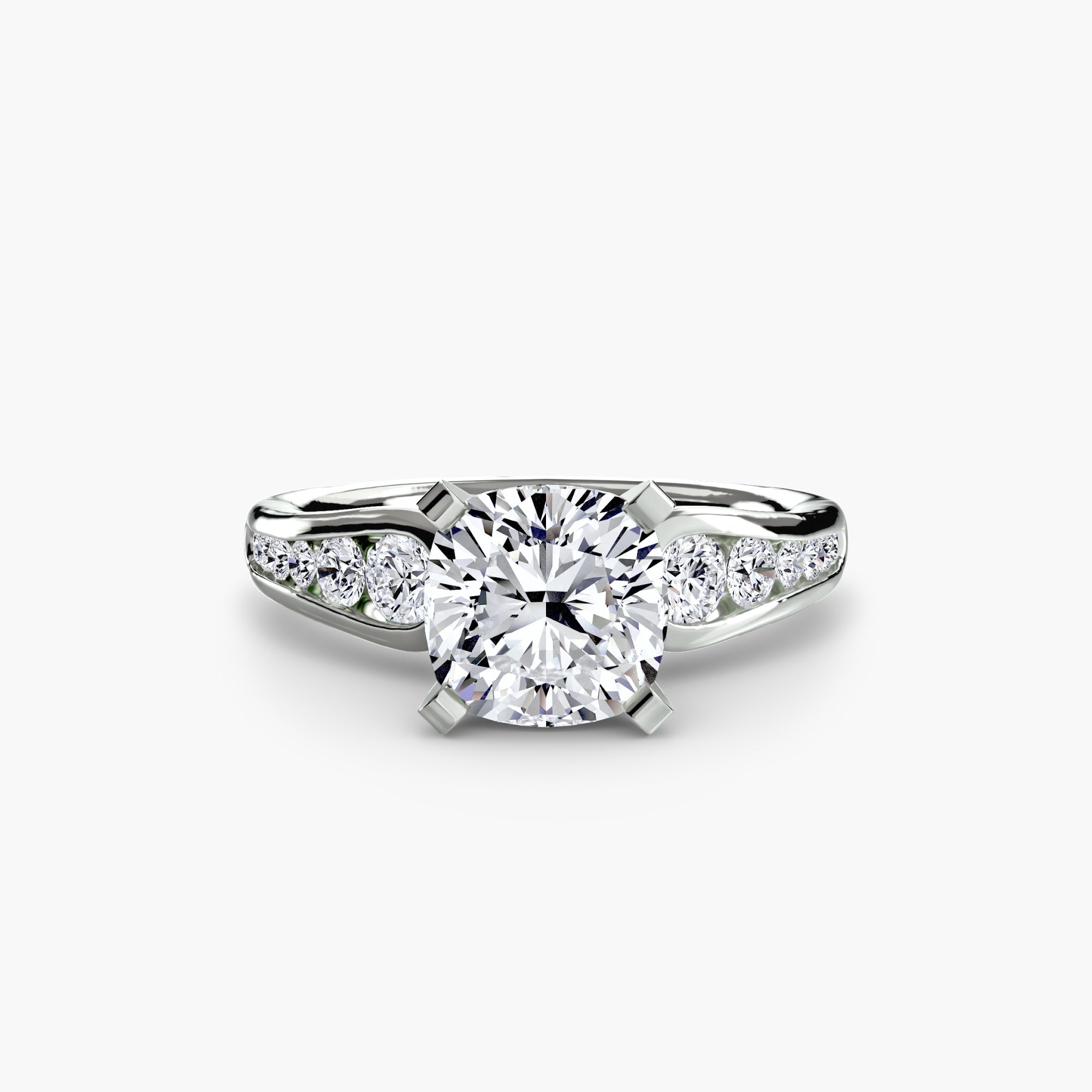 Solitaire with Pavé 2 - Jewelry by Cleo