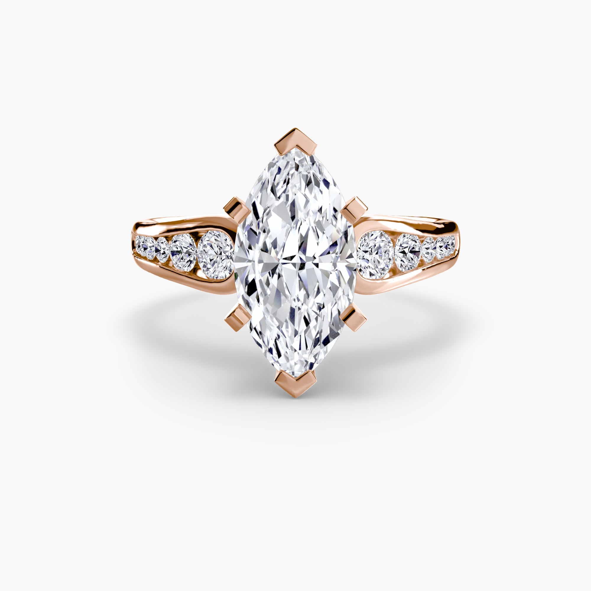 Solitaire with Pavé 2 - Jewelry by Cleo
