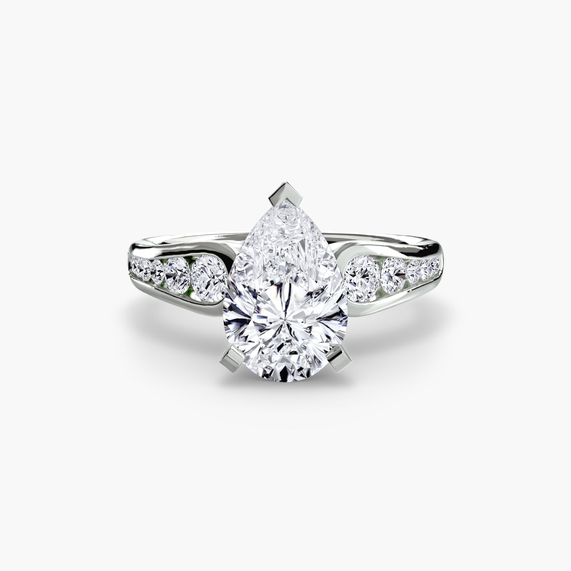 Solitaire with Pavé 2 - Jewelry by Cleo