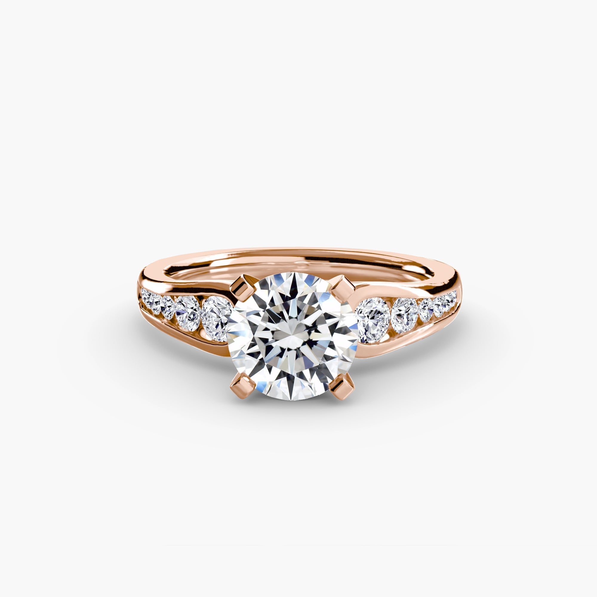 Solitaire with Pavé 2 - Jewelry by Cleo
