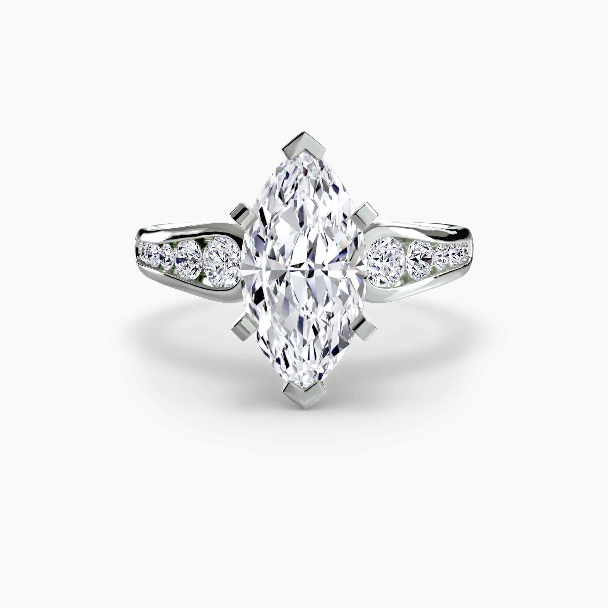Solitaire with Pavé 2 - Jewelry by Cleo