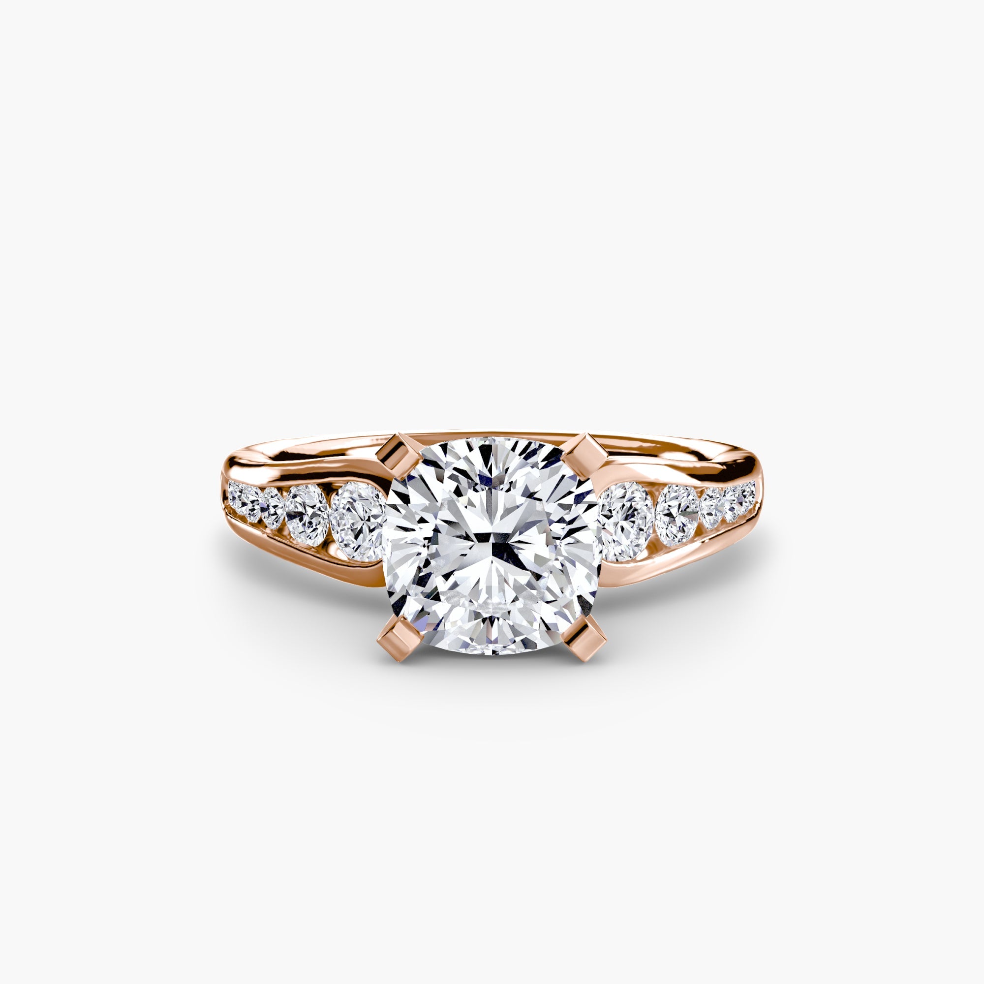 Solitaire with Pavé 2 - Jewelry by Cleo