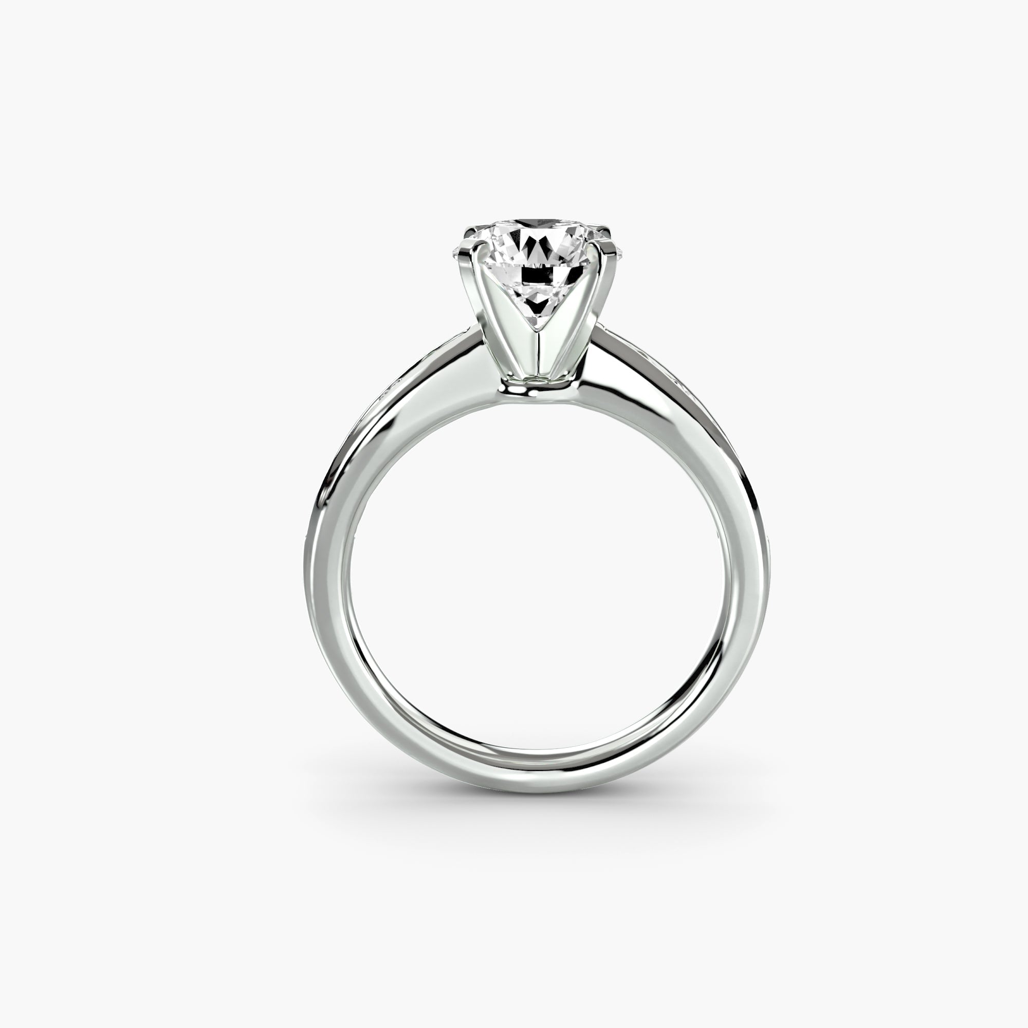 Solitaire with Pavé 3 - Jewelry by Cleo