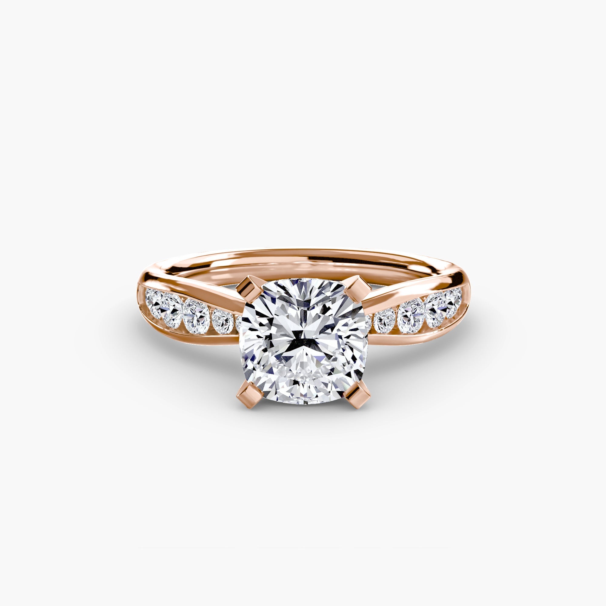 Solitaire with Pavé 3 - Jewelry by Cleo