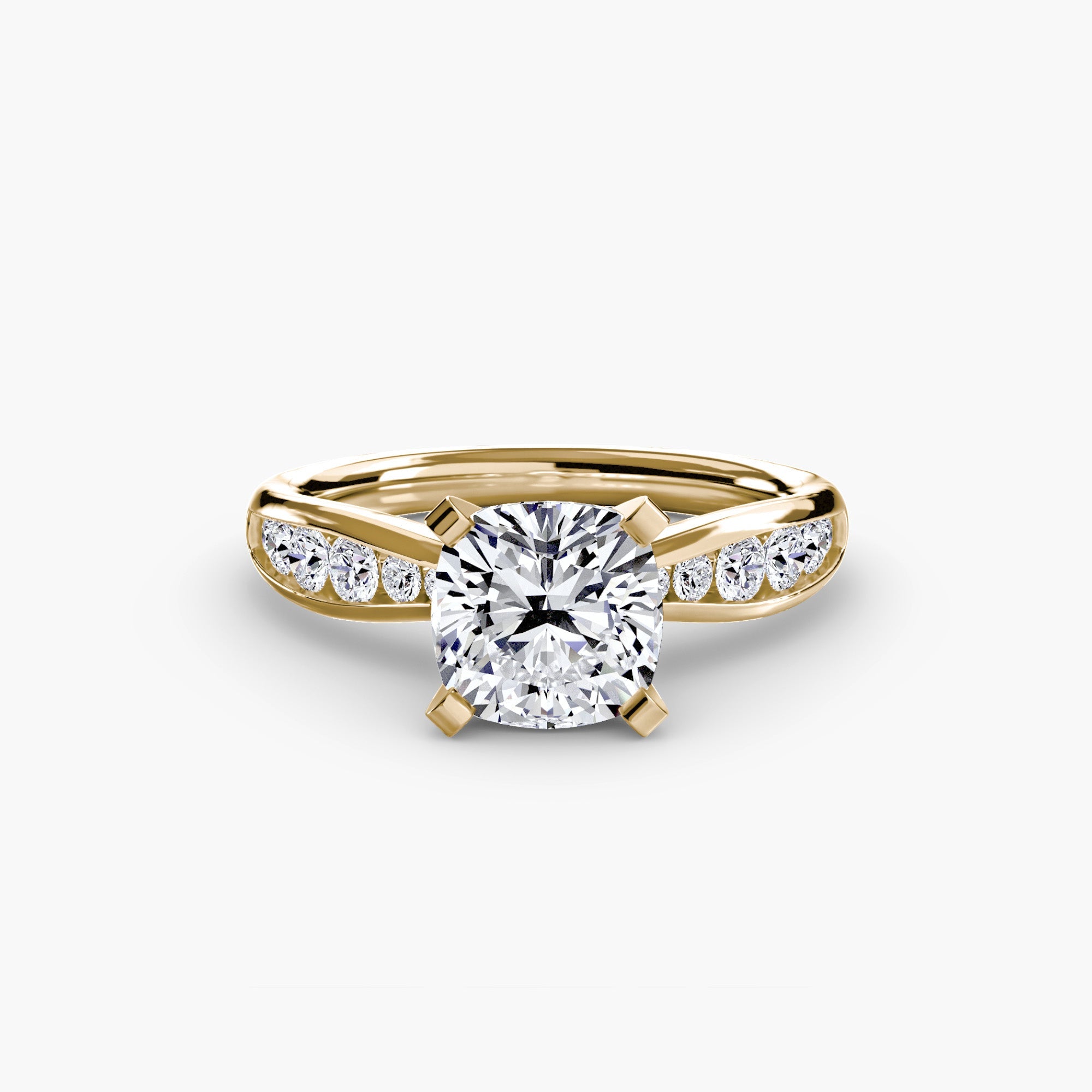 Solitaire with Pavé 3 - Jewelry by Cleo