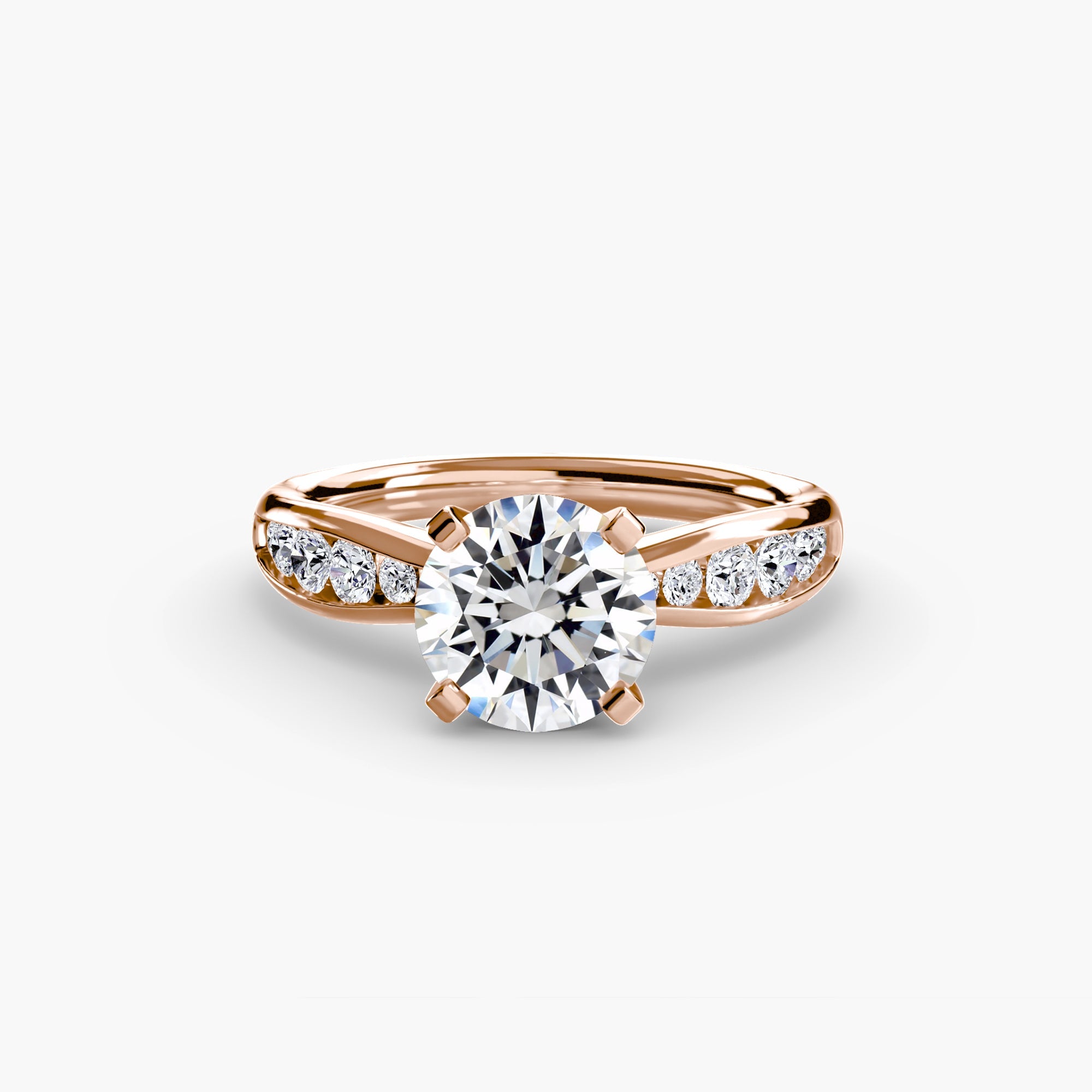 Solitaire with Pavé 3 - Jewelry by Cleo