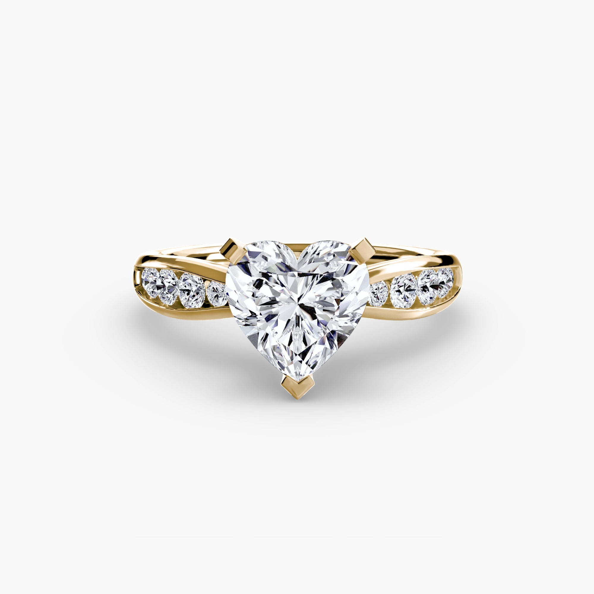 Solitaire with Pavé 3 - Jewelry by Cleo