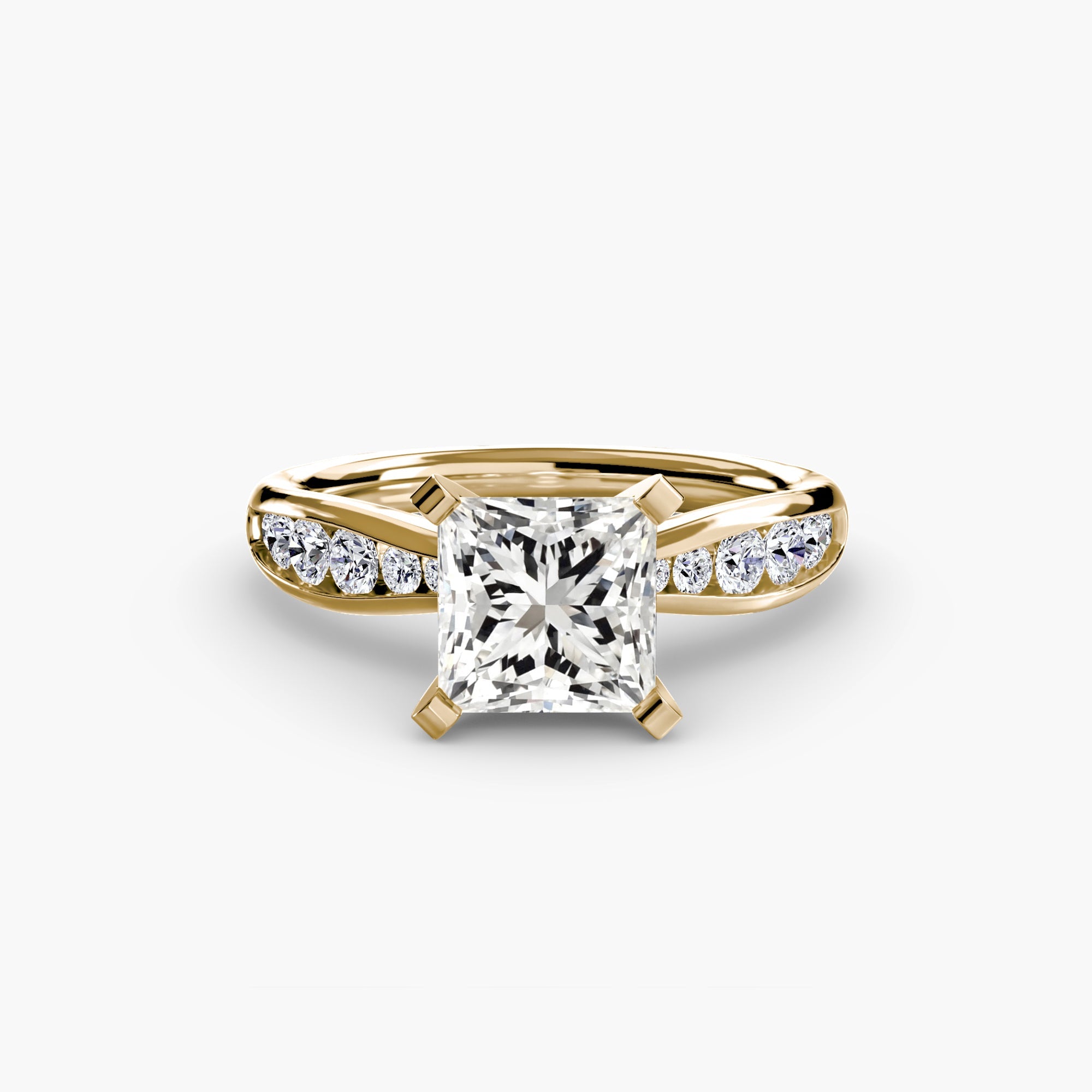 Solitaire with Pavé 3 - Jewelry by Cleo