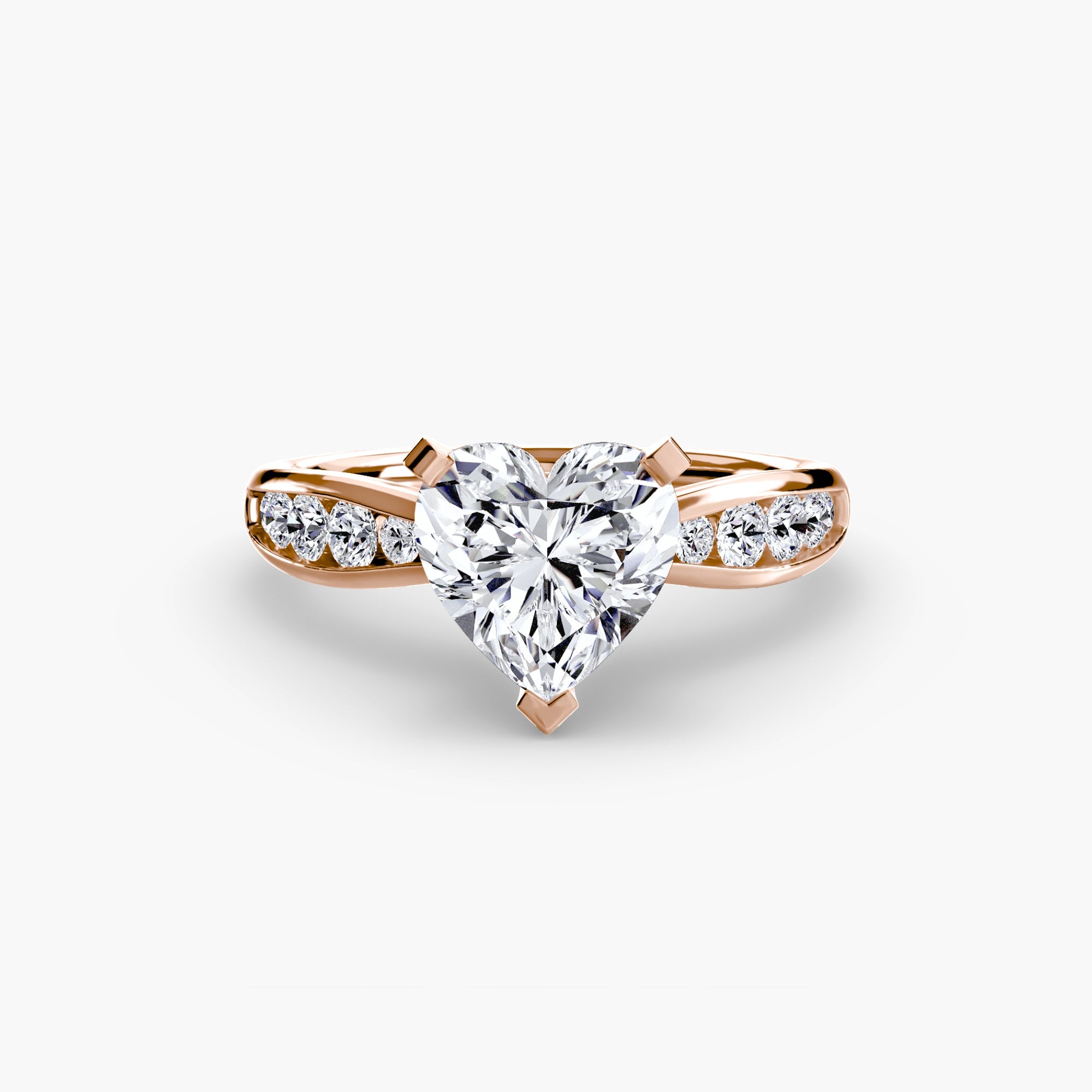 Solitaire with Pavé 3 - Jewelry by Cleo