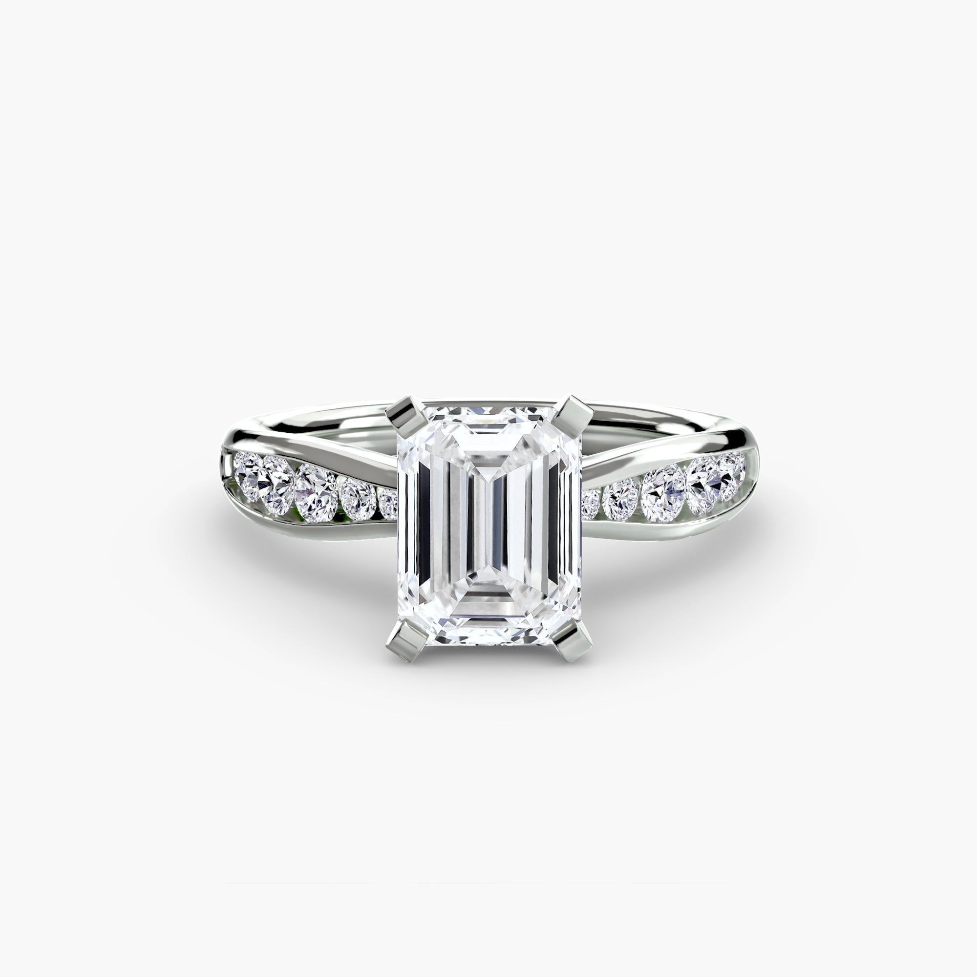 Solitaire with Pavé 3 - Jewelry by Cleo