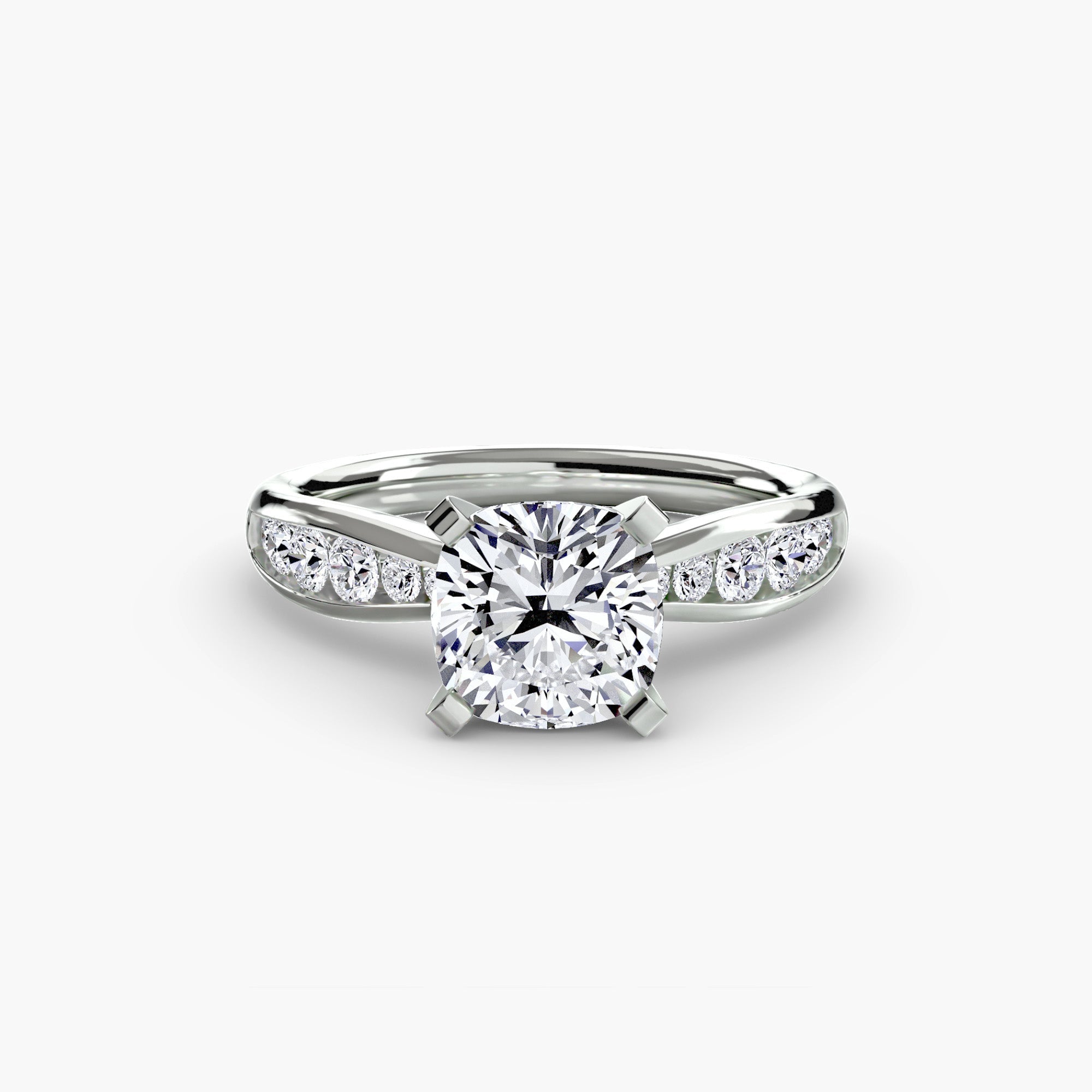 Solitaire with Pavé 3 - Jewelry by Cleo