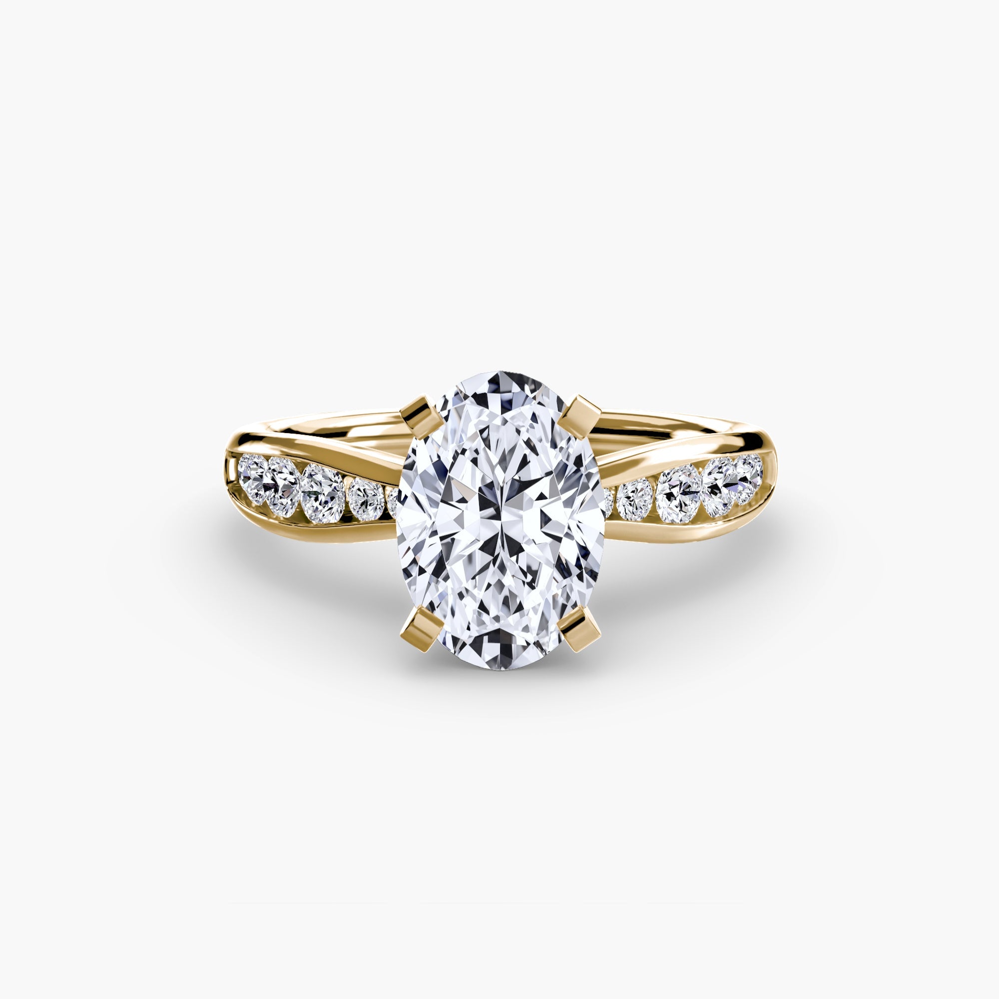 Solitaire with Pavé 3 - Jewelry by Cleo