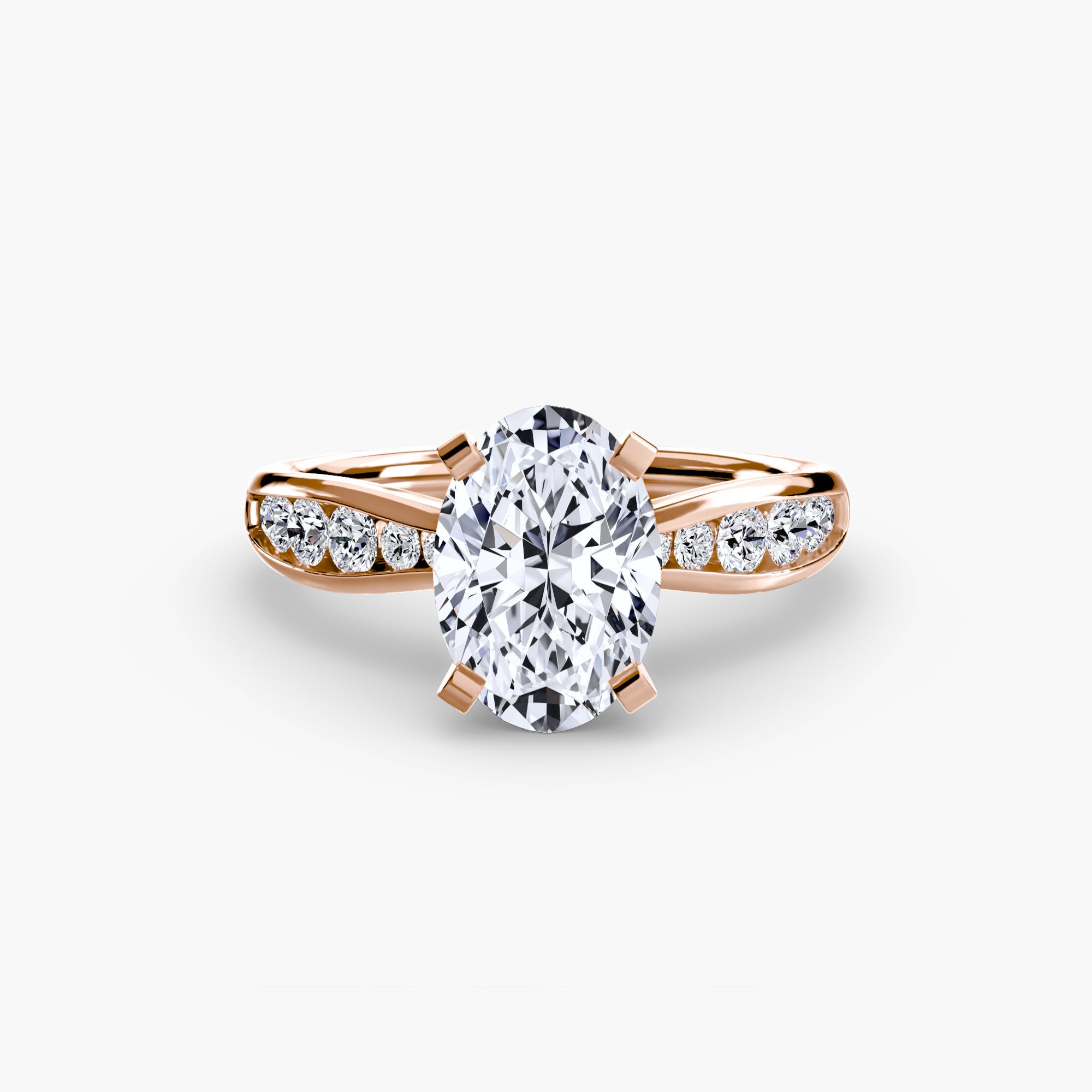 Solitaire with Pavé 3 - Jewelry by Cleo