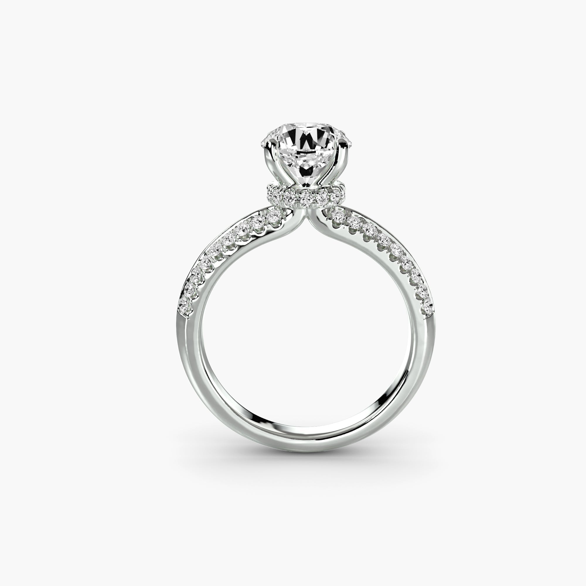 Solitaire with Pavé - Jewelry by Cleo