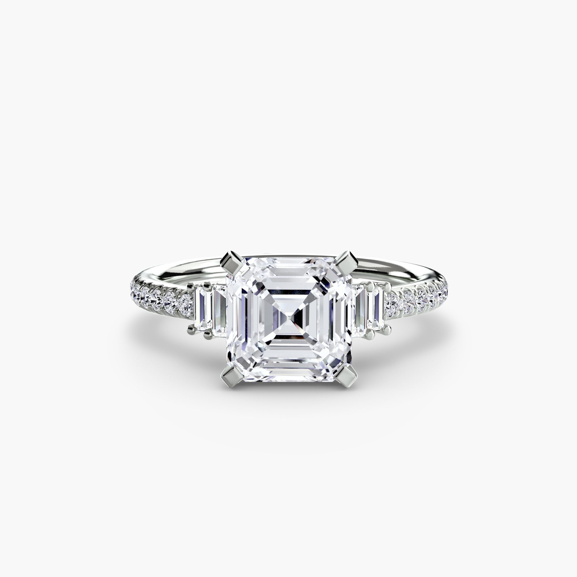 Solitaire with Pavé 4 - Jewelry by Cleo