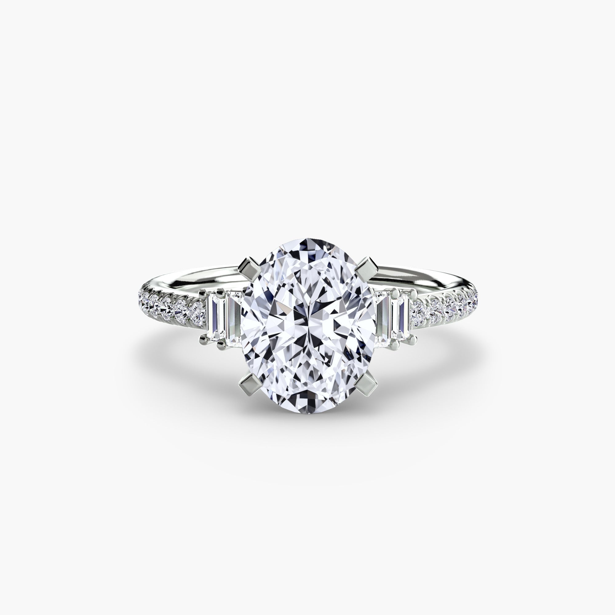 Solitaire with Pavé 4 - Jewelry by Cleo