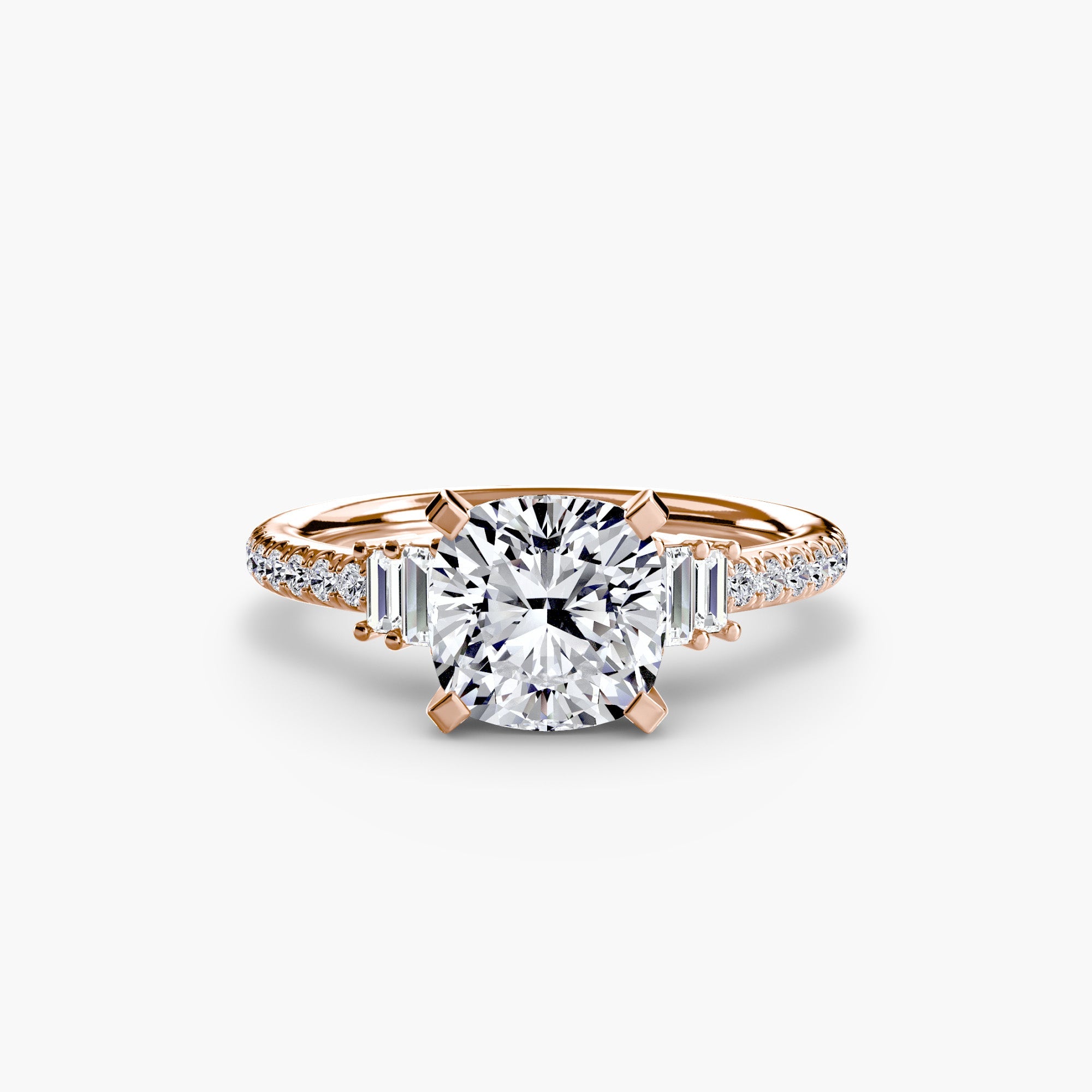 Solitaire with Pavé 4 - Jewelry by Cleo