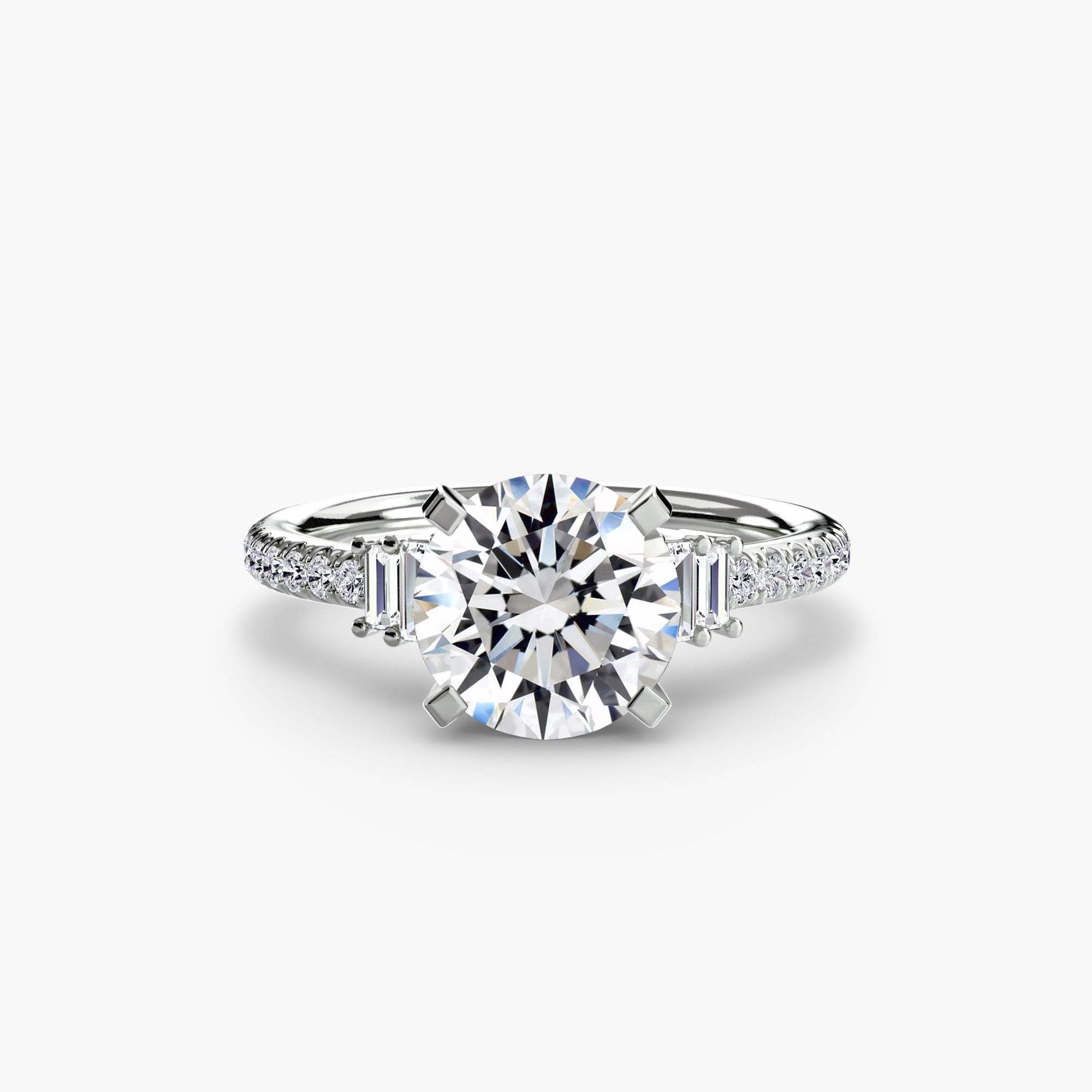 Solitaire with Pavé 4 - Jewelry by Cleo