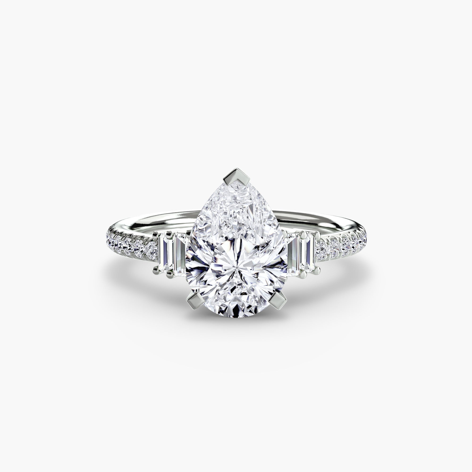 Solitaire with Pavé 4 - Jewelry by Cleo