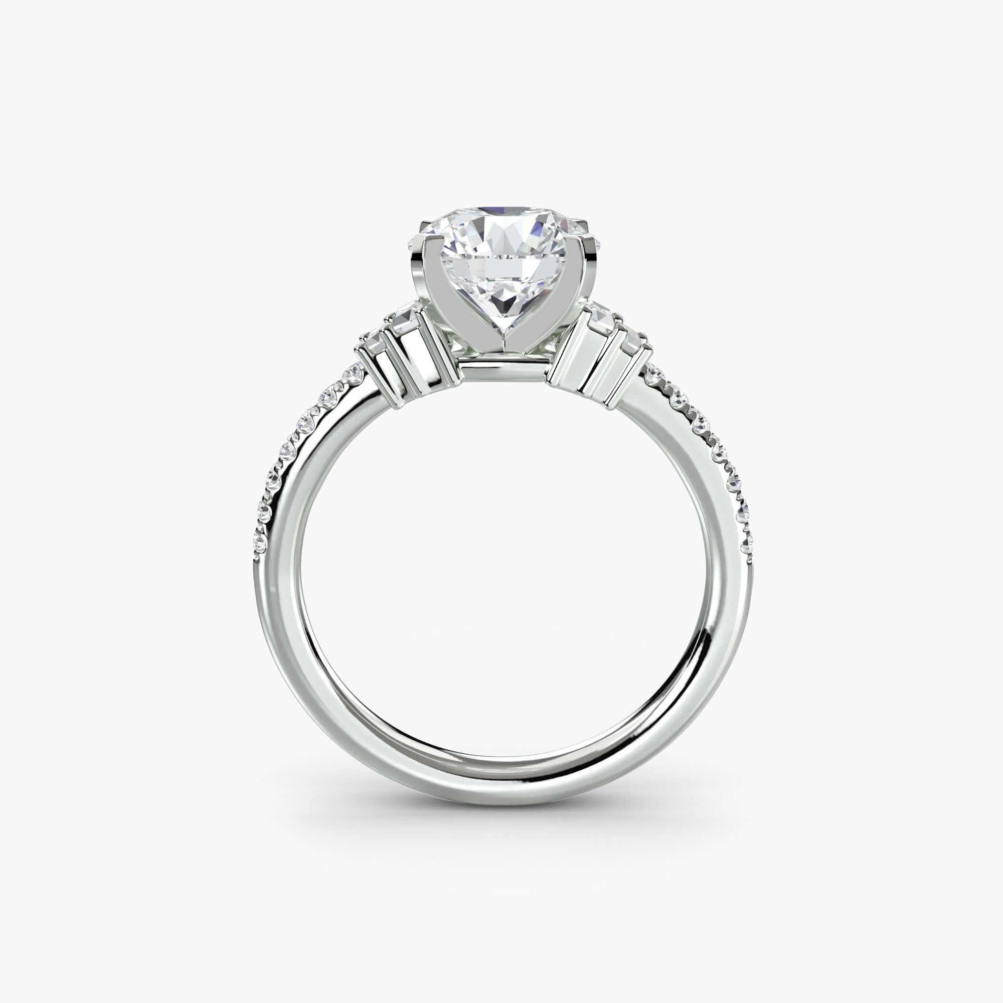 Solitaire with Pavé 4 - Jewelry by Cleo