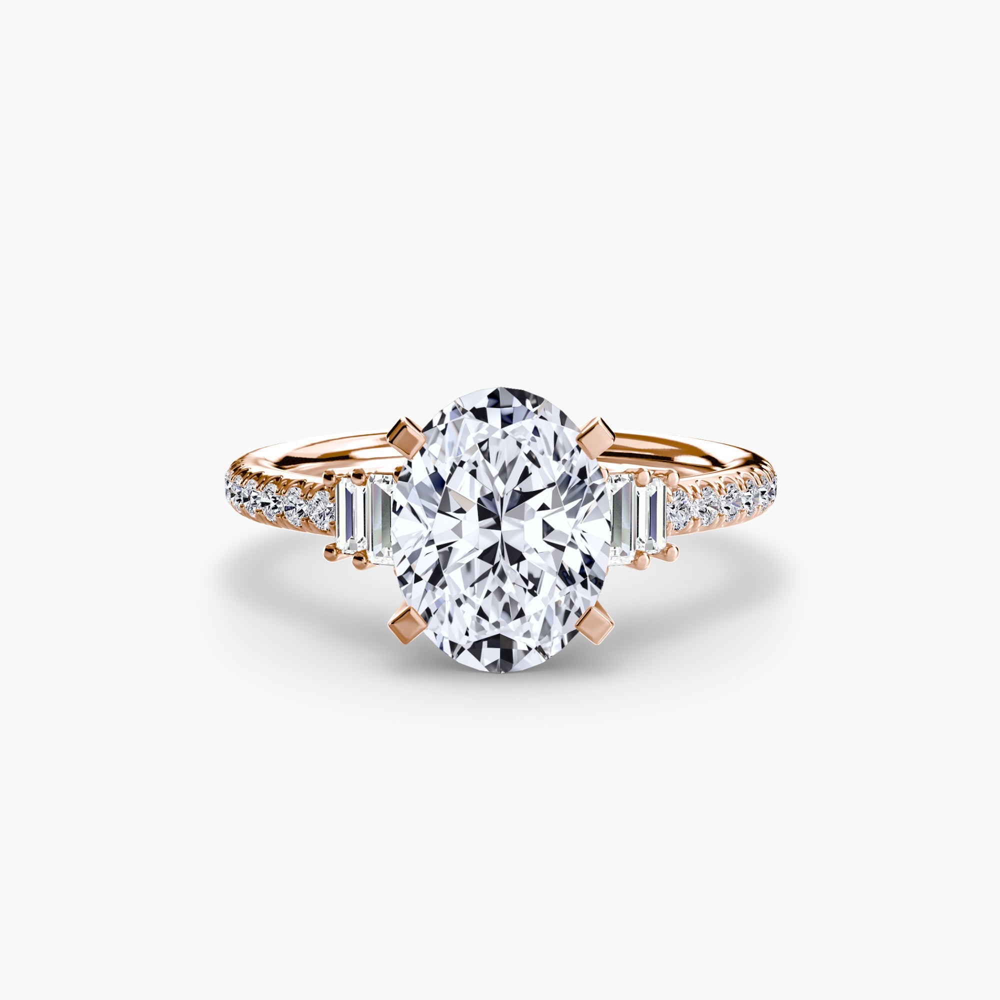 Solitaire with Pavé 4 - Jewelry by Cleo