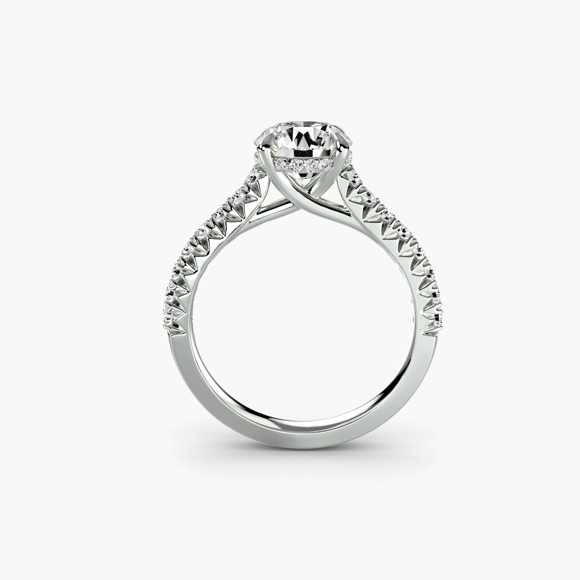 Solitaire with Pavé 5 - Jewelry by Cleo